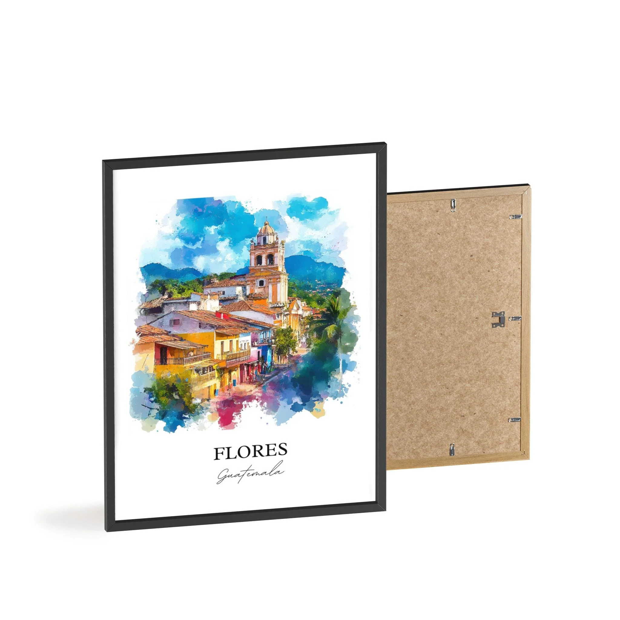 Flores, Guatemala – Watercolor Art Print Petén Region - Image 8