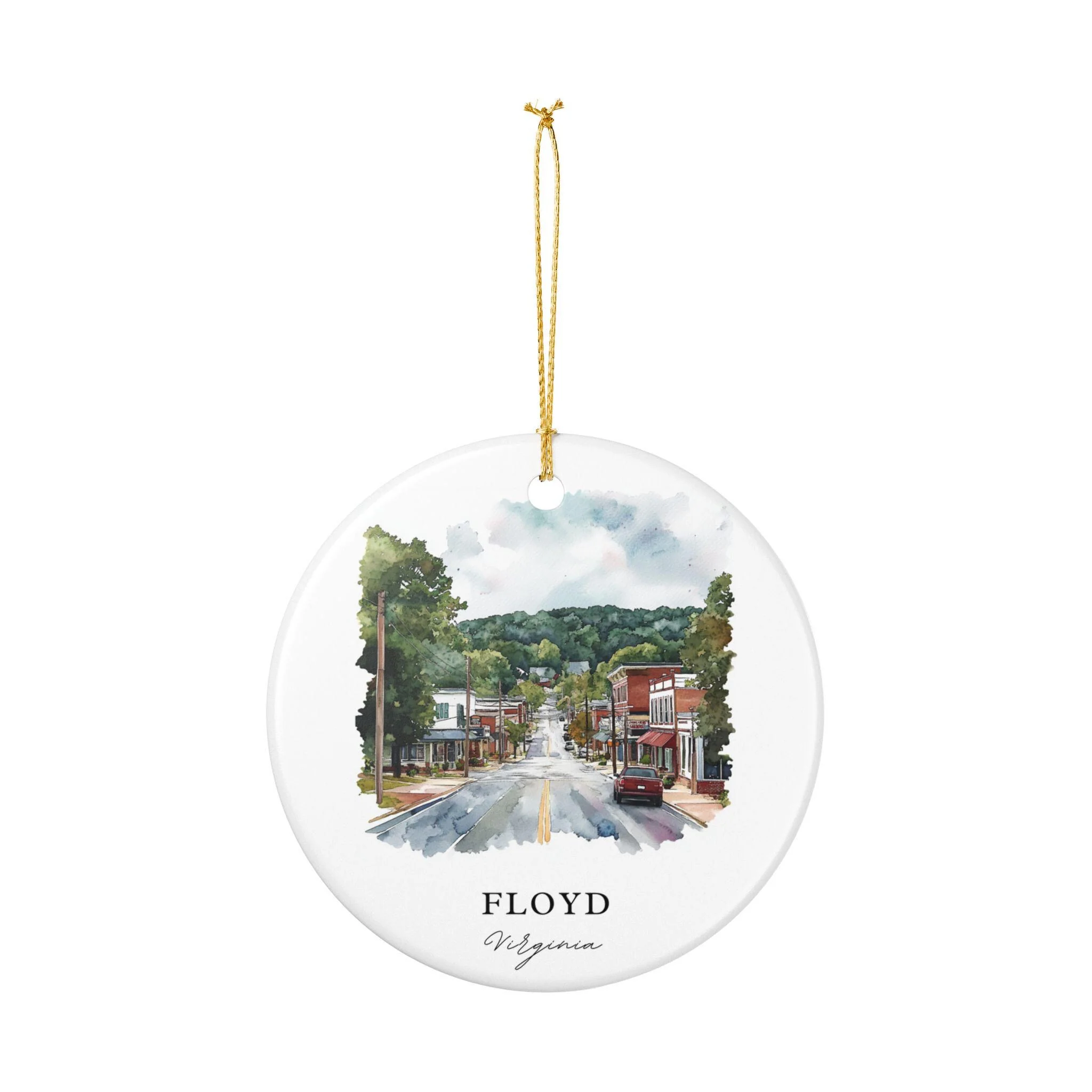 Floyd Virginia Ornament: Unique Floyd VA Souvenir, Floyd VA Xmas Decor, and Authentic Floyd Virginia Gift - Image 2