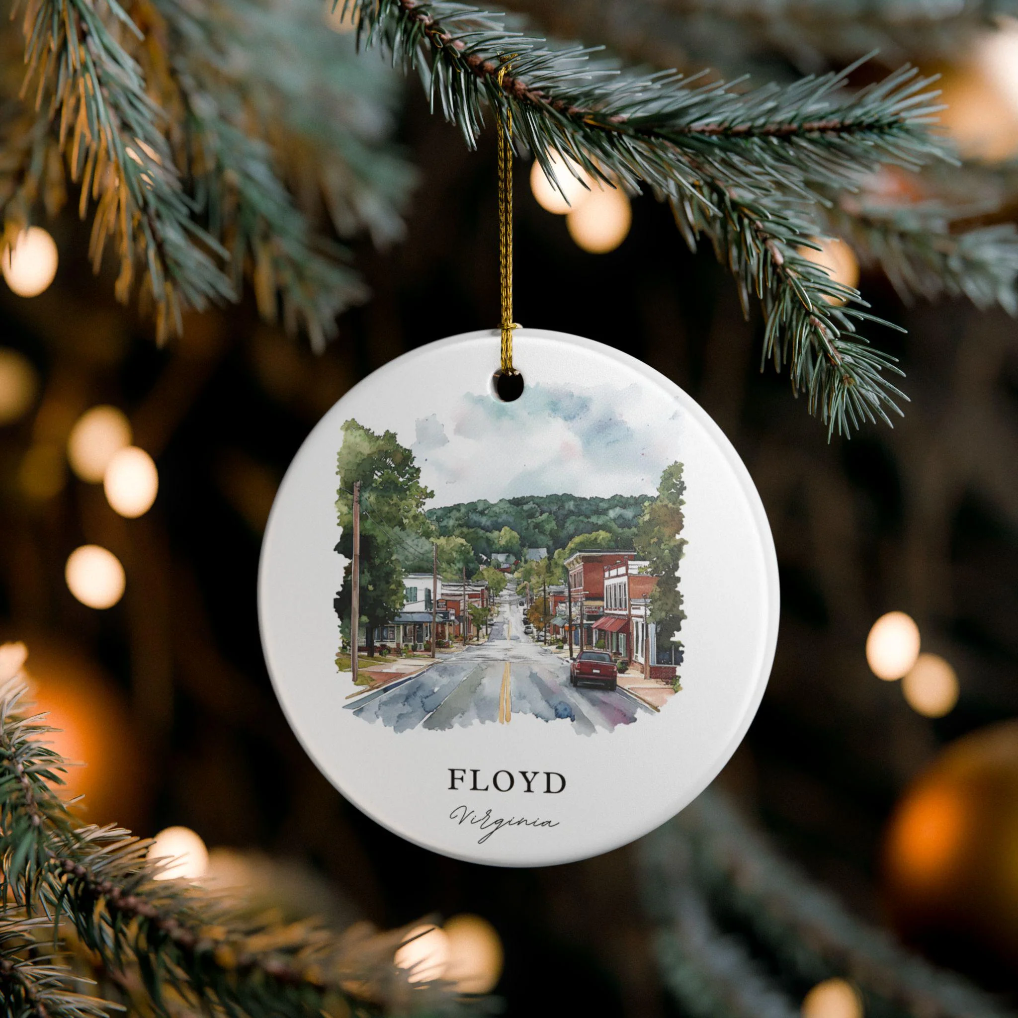 Floyd Virginia Ornament: Unique Floyd VA Souvenir, Floyd VA Xmas Decor, and Authentic Floyd Virginia Gift - Image 3