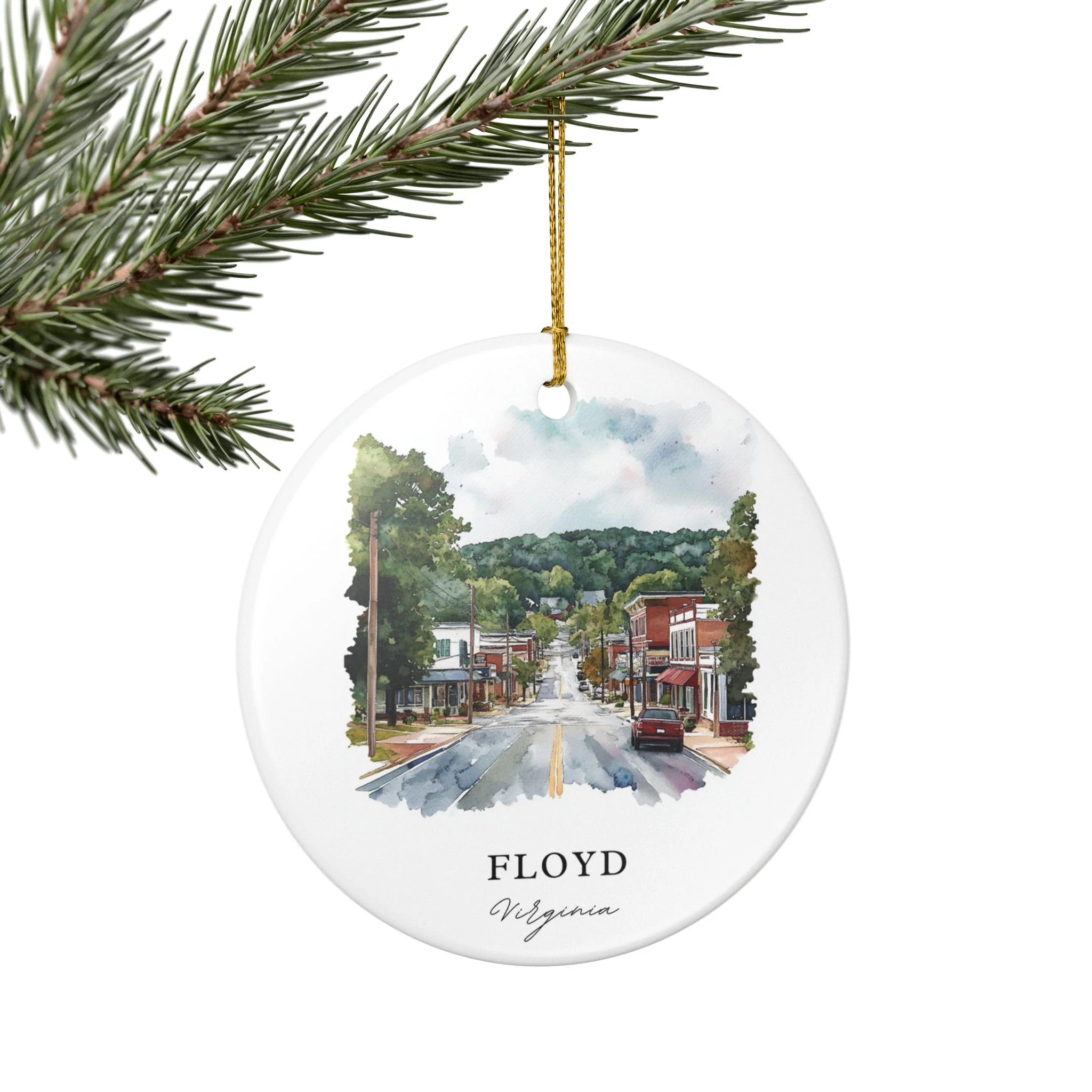 Floyd Virginia Ornament: Unique Floyd VA Souvenir, Floyd VA Xmas Decor, and Authentic Floyd Virginia Gift - Image 4