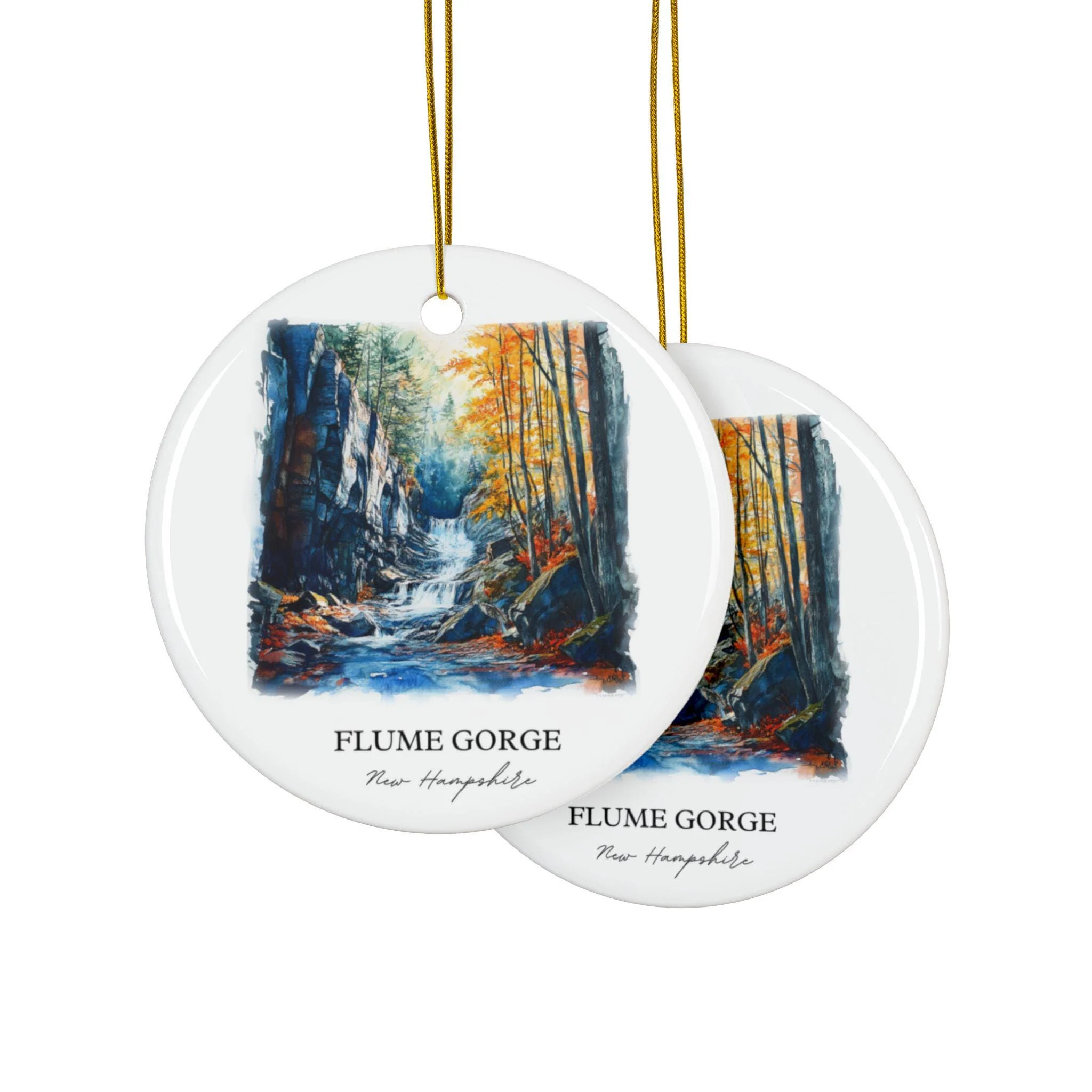 Flume Gorge NH Ornament: Unique Flume Gorge Souvenir, Flume Gorge Xmas Decor, and Authentic Flume Gorge Gift - Image 2