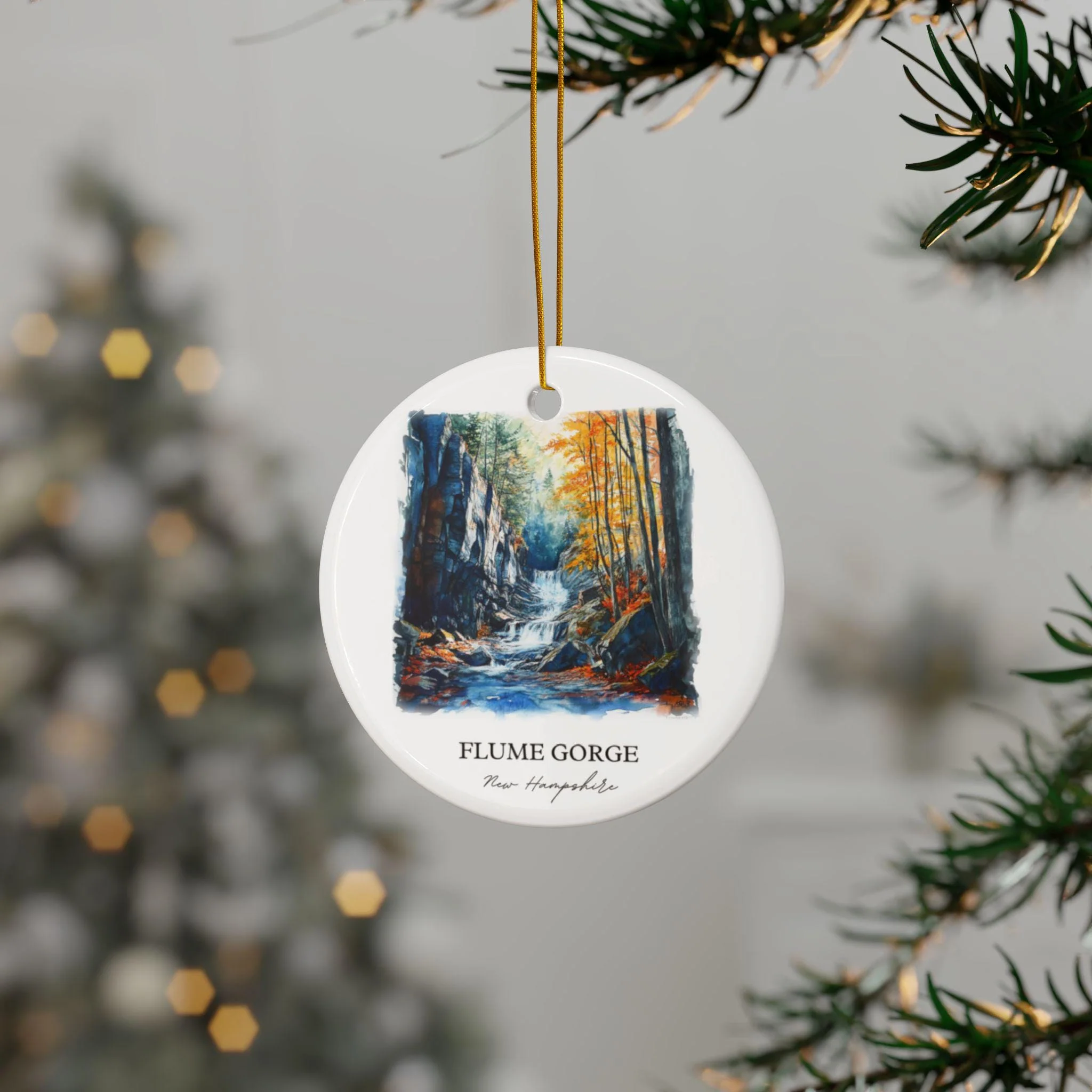 Flume Gorge NH Ornament: Unique Flume Gorge Souvenir, Flume Gorge Xmas Decor, and Authentic Flume Gorge Gift - Image 3
