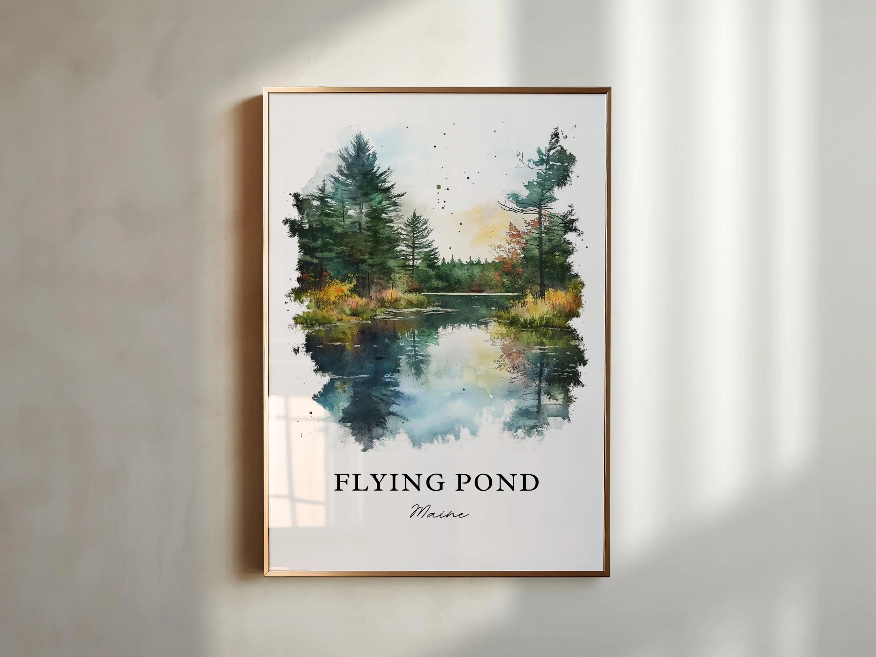 Flying Pond, Maine – Watercolor Art Print - Image 5