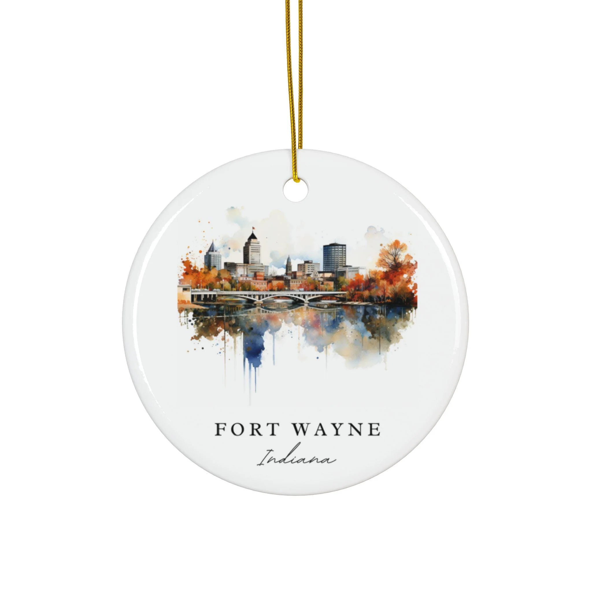 Fort Wayne IN Ornament: Unique Fort Wayne Souvenir, Fort Wayne Decor, and Fort Wayne Indiana Christmas Gift