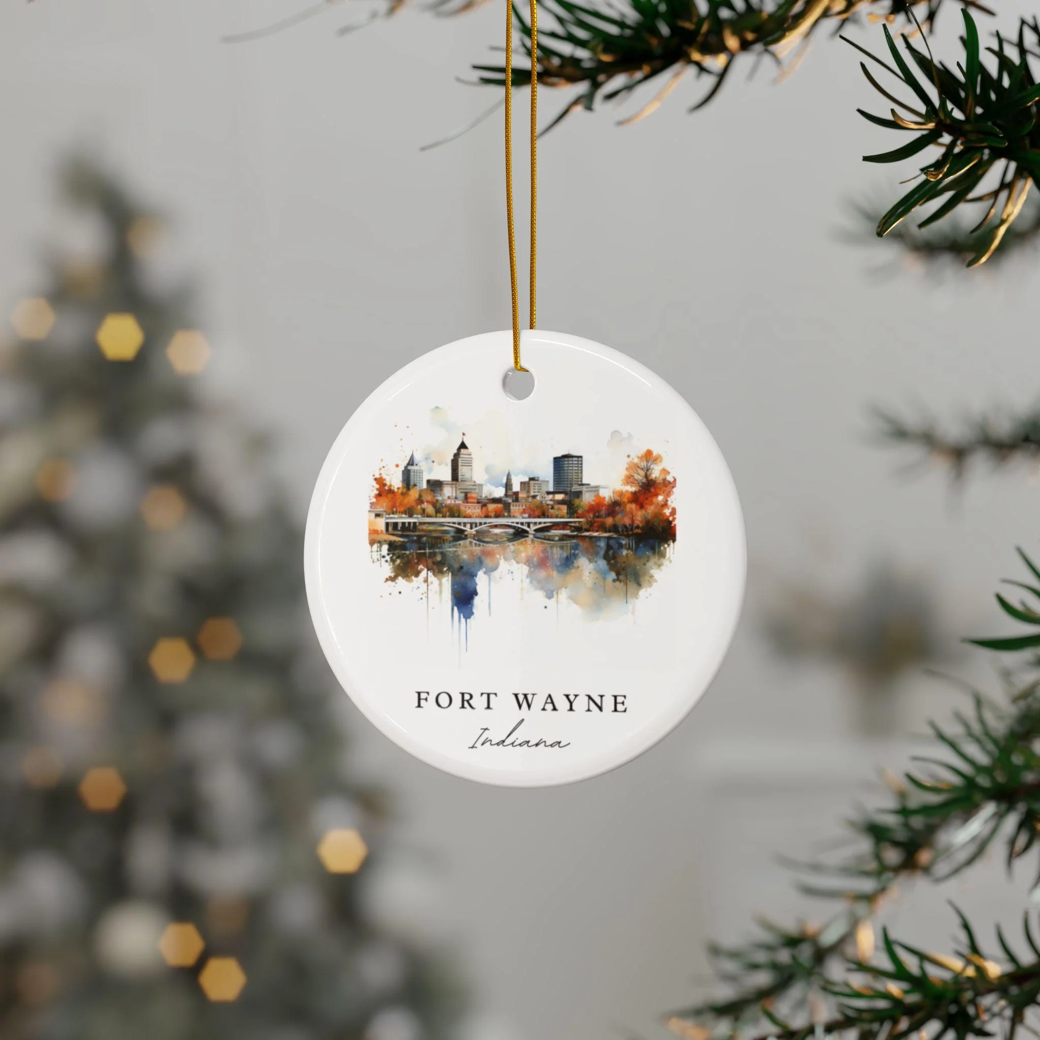 Fort Wayne IN Ornament: Unique Fort Wayne Souvenir, Fort Wayne Decor, and Fort Wayne Indiana Christmas Gift - Image 2
