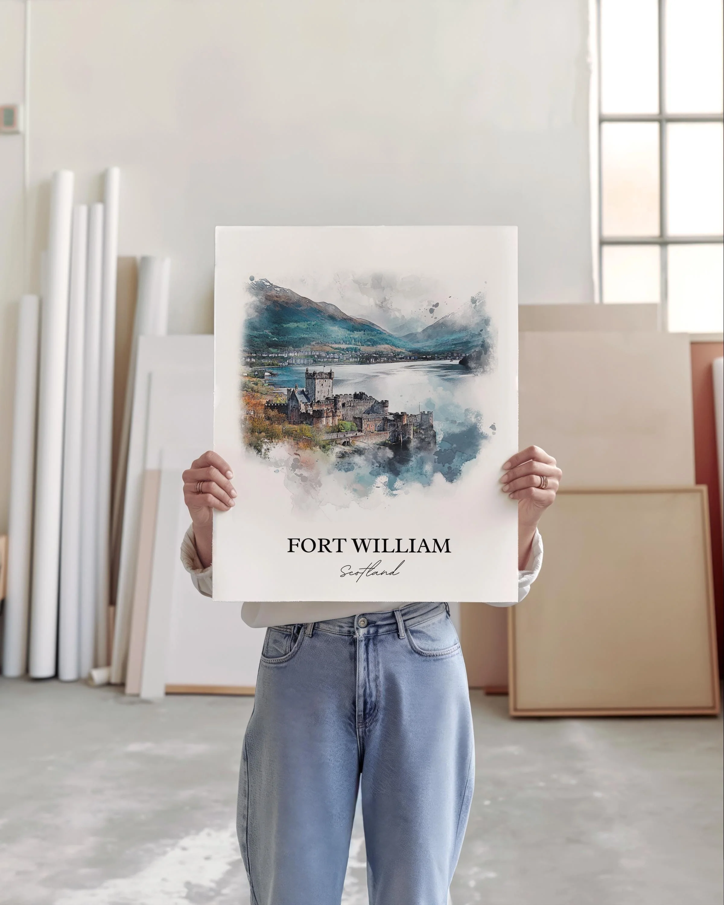Fort William, Scotland – Watercolor Art Print - Image 3