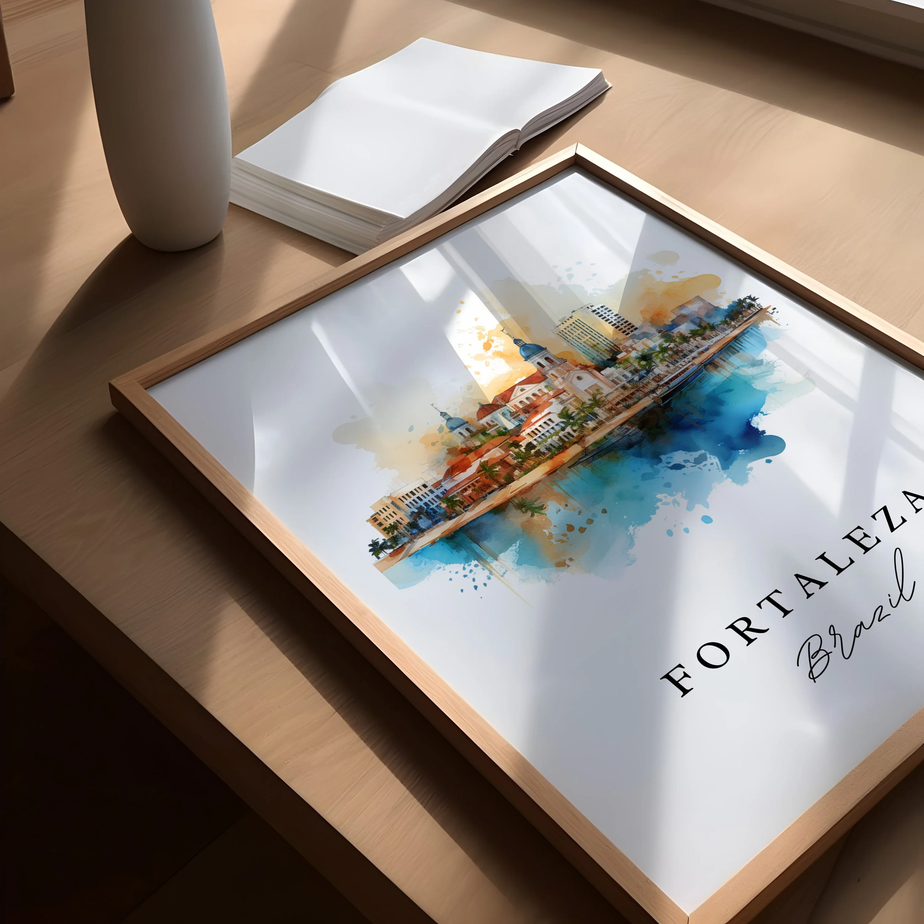 Fortaleza, Brazil – Watercolor Art Print - Image 3