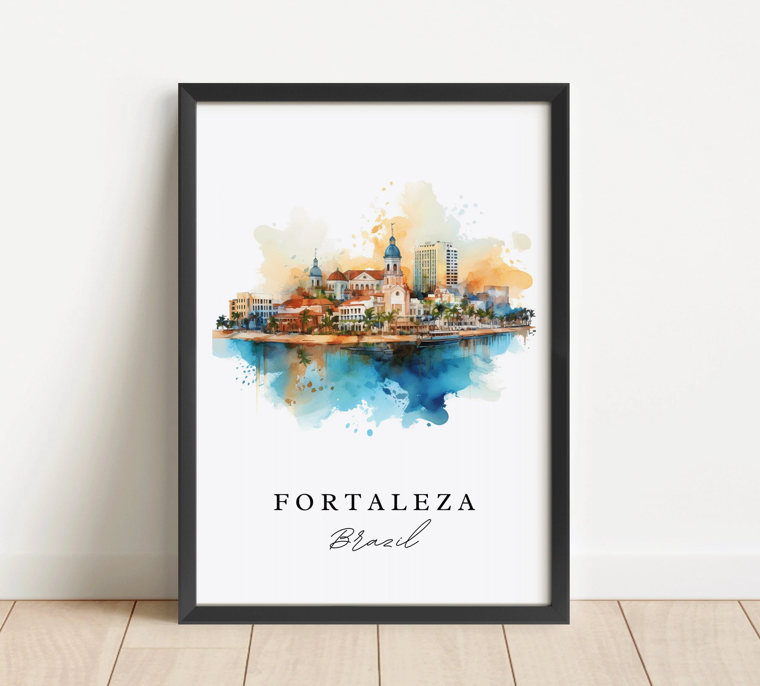 Fortaleza, Brazil – Watercolor Art Print - Image 4