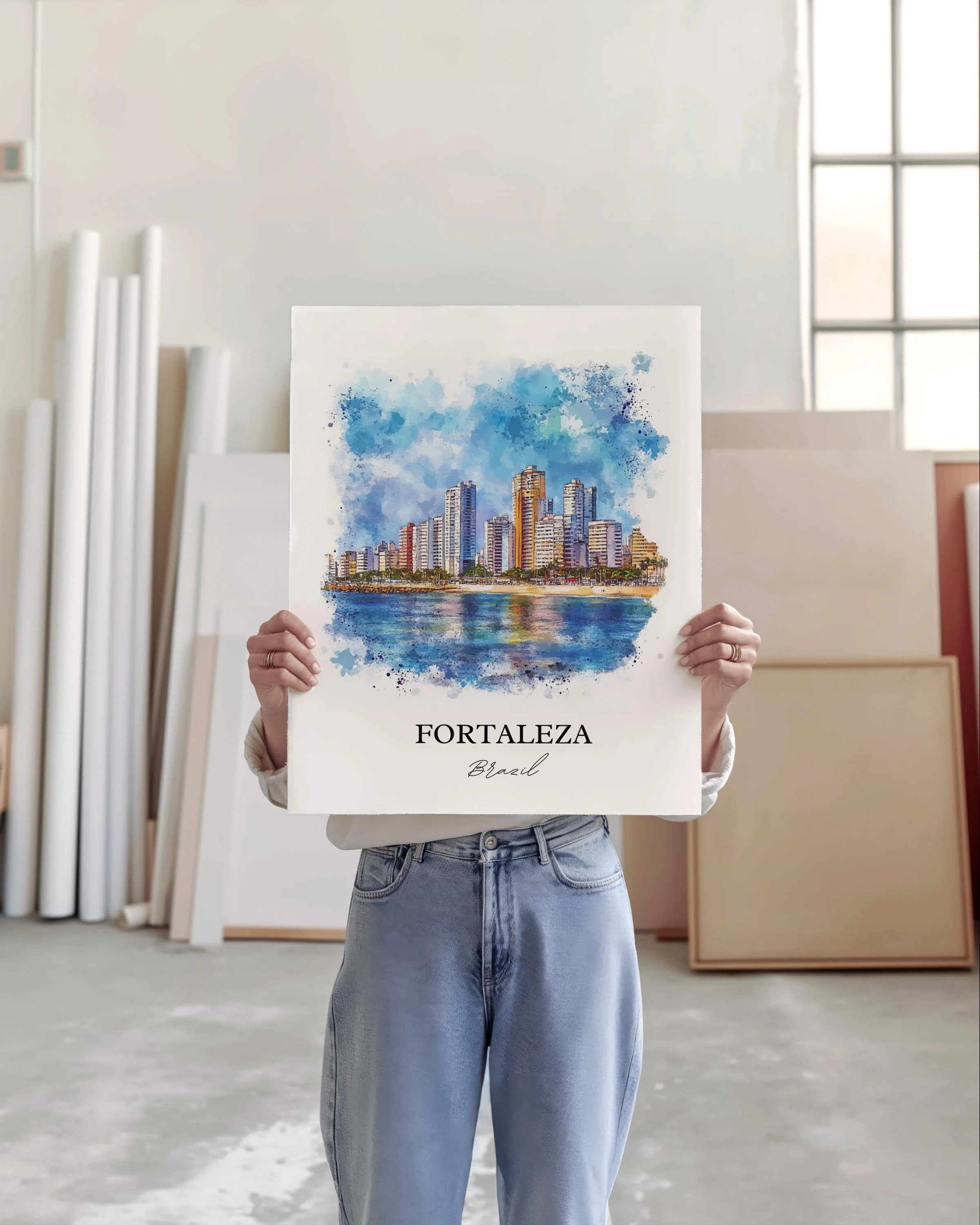 Fortaleza, Brazil – Watercolor Art Print - Image 3