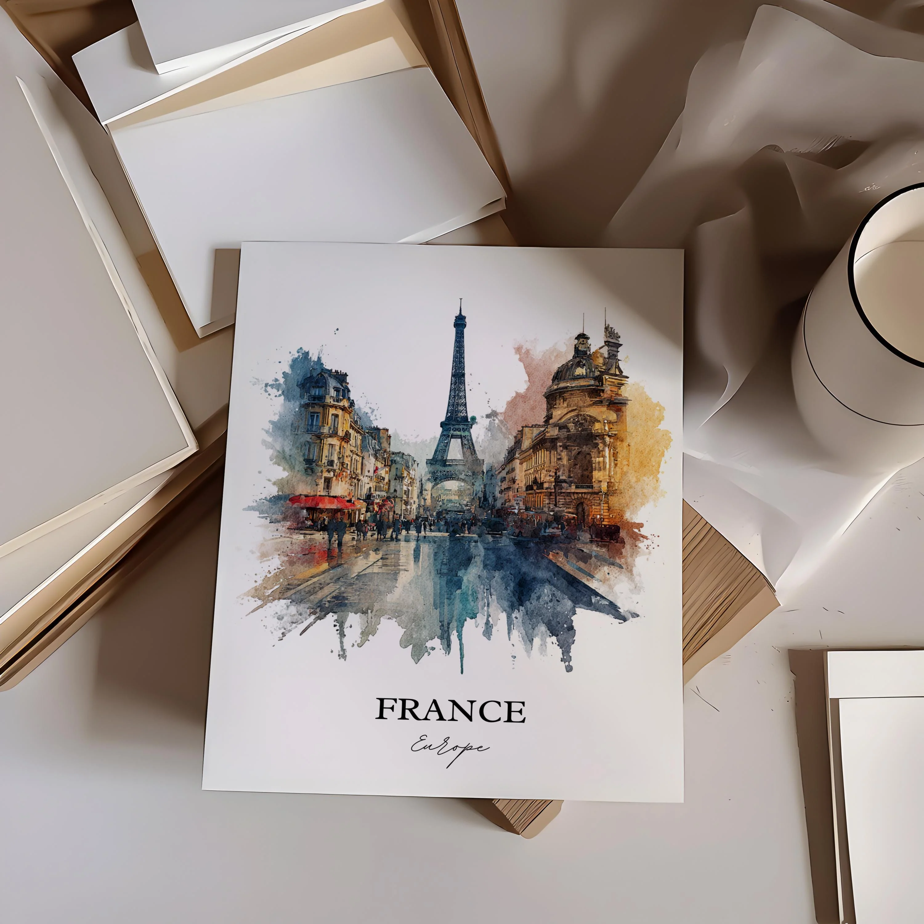 France, France – Watercolor Art Print - Image 6