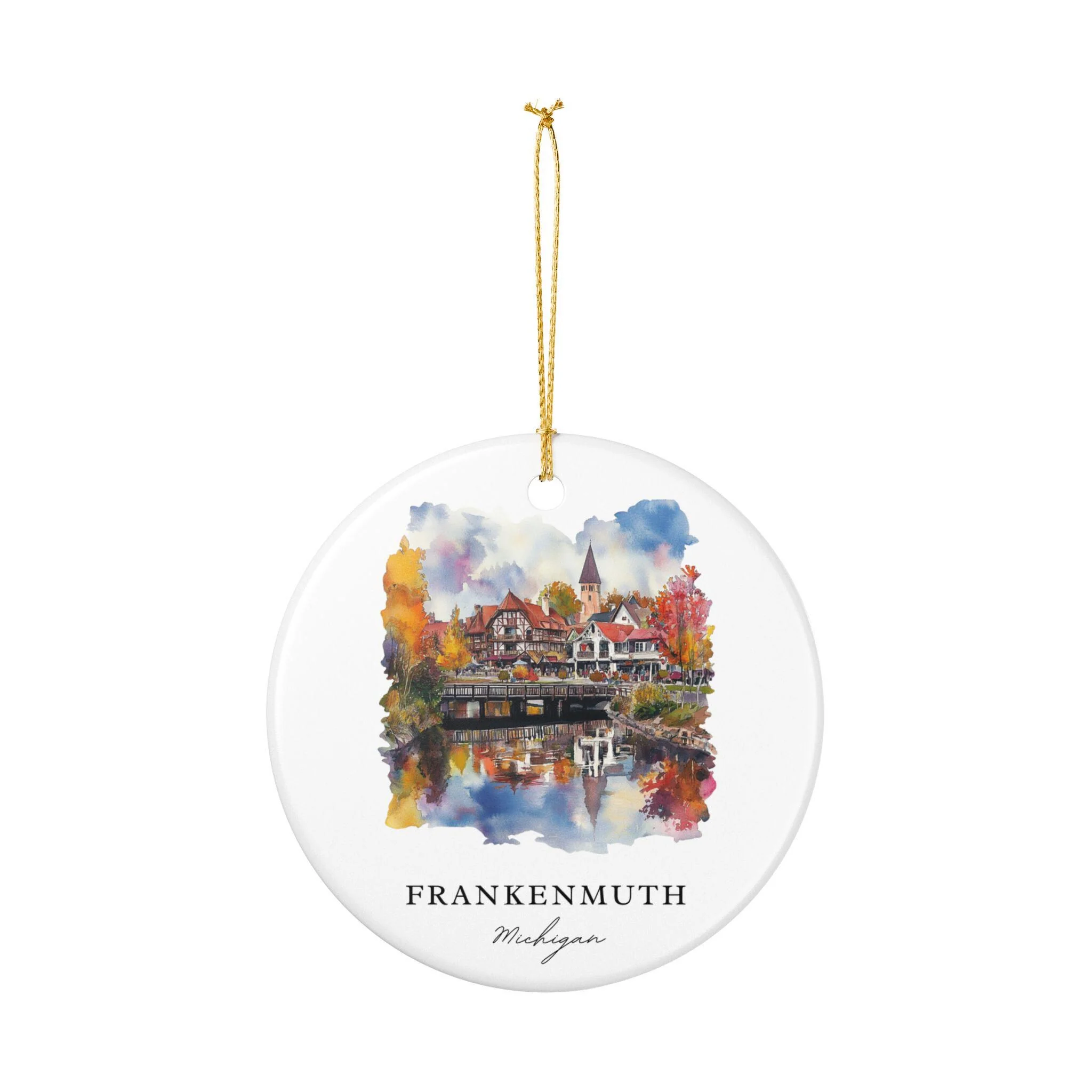 Frankenmuth Ornament: Unique Frankenmuth Souvenir, Michigan Xmas Decor, and Authentic Frankenmuth MI Gift - Image 2