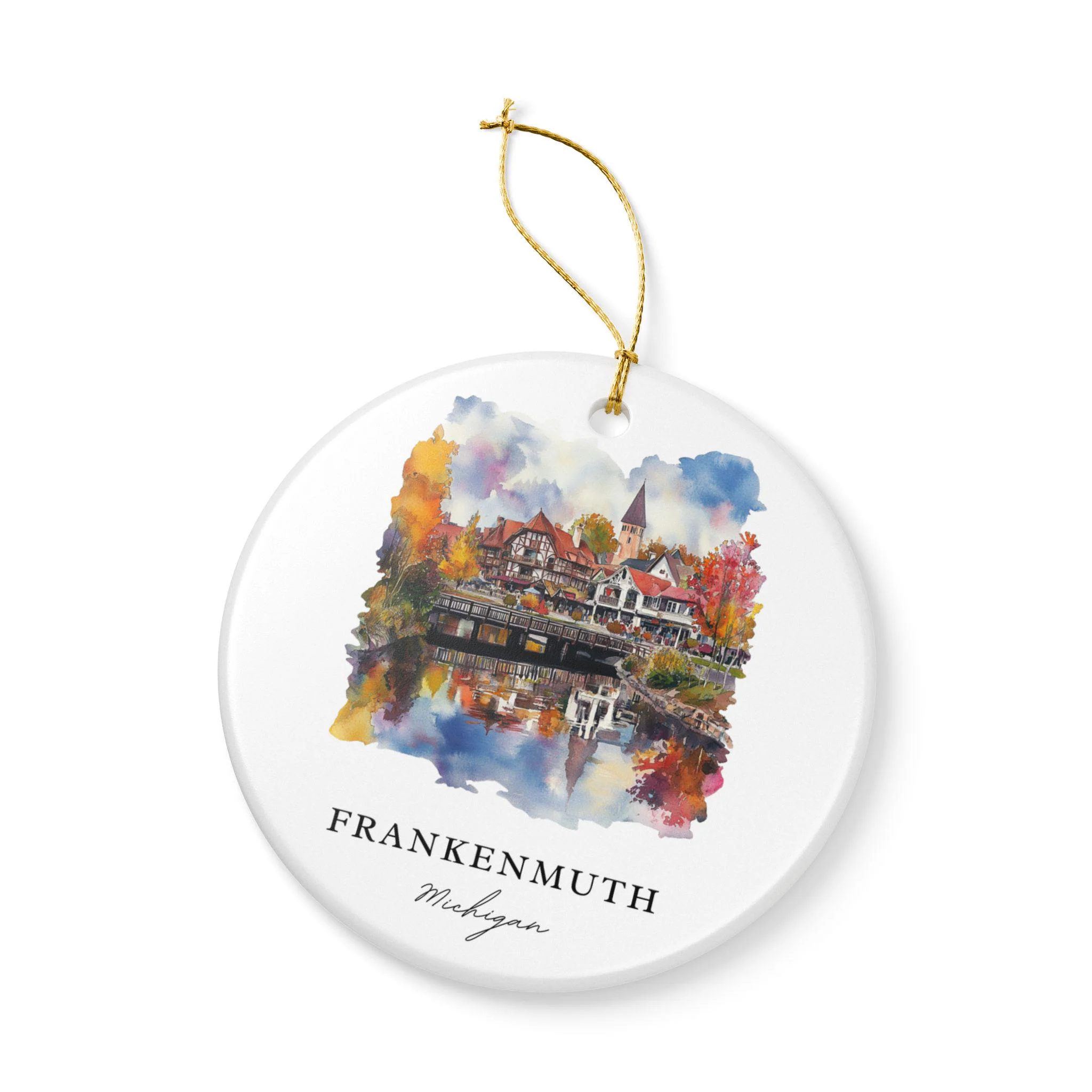 Frankenmuth Ornament: Unique Frankenmuth Souvenir, Michigan Xmas Decor, and Authentic Frankenmuth MI Gift - Image 3