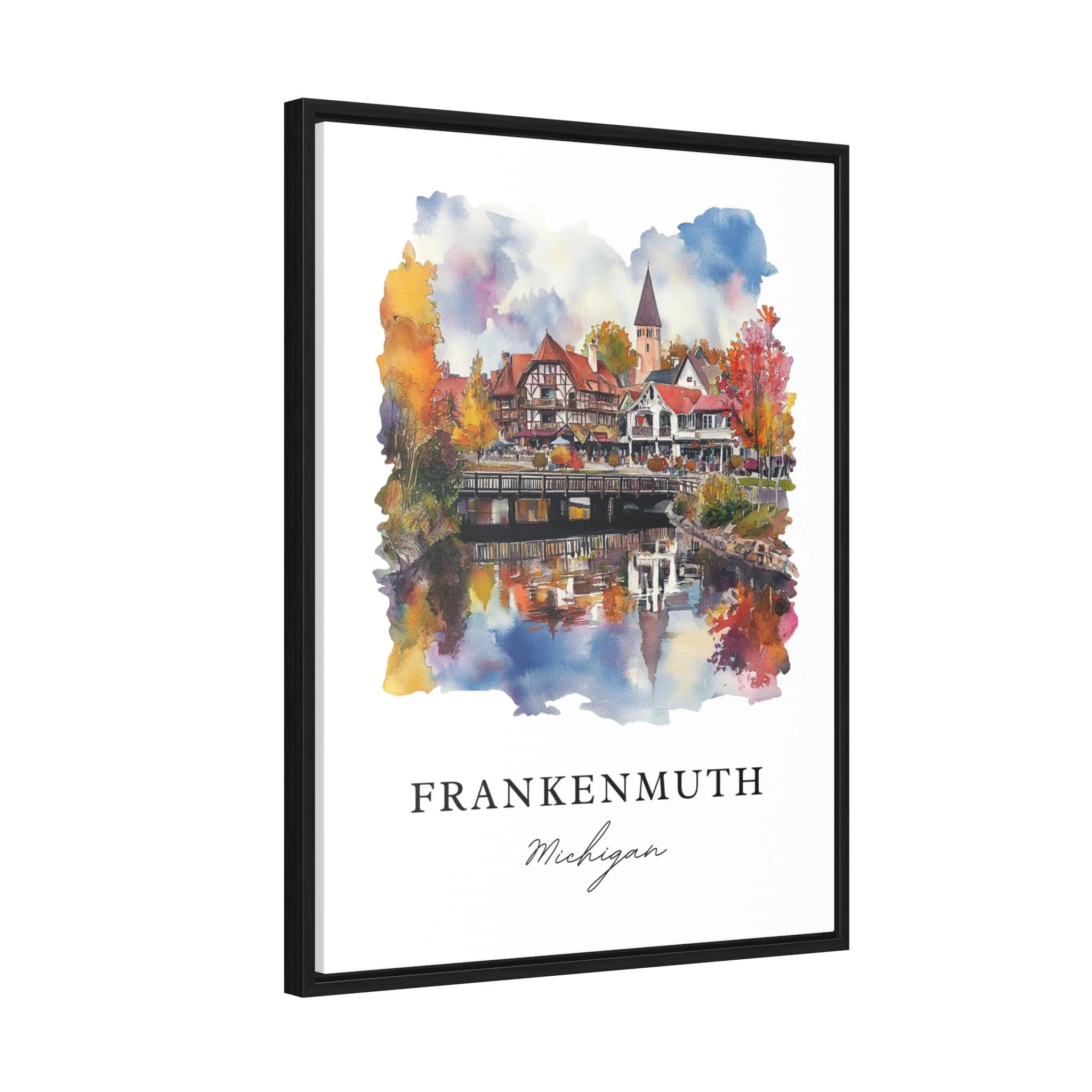 Frankenmuth, MI, USA – Watercolor Art Print - Image 6