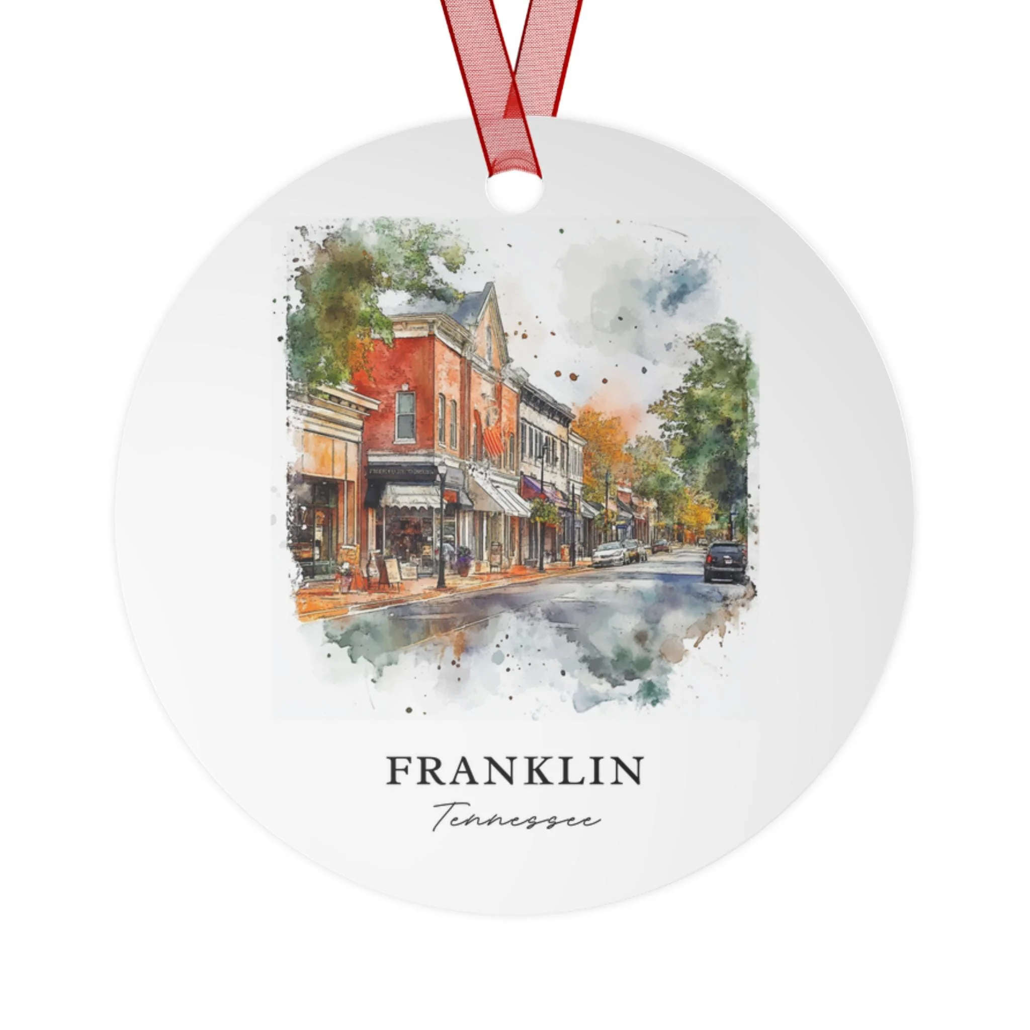Franklin TN Ornament: Unique Franklin Souvenir, Franklin Xmas Decor, and Authentic Franklin Tennessee Gift
