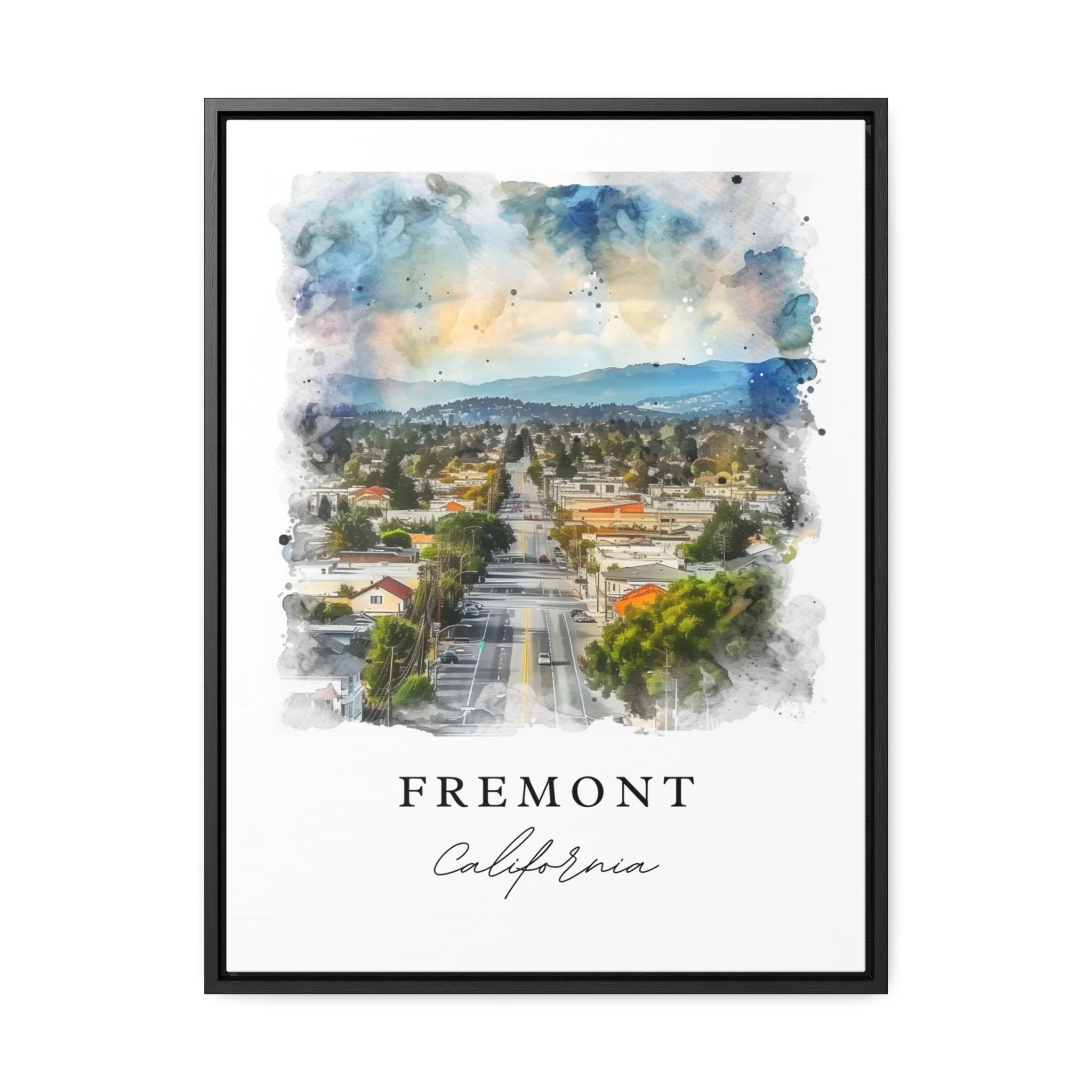 Fremont, California – Watercolor Art Print - Image 5