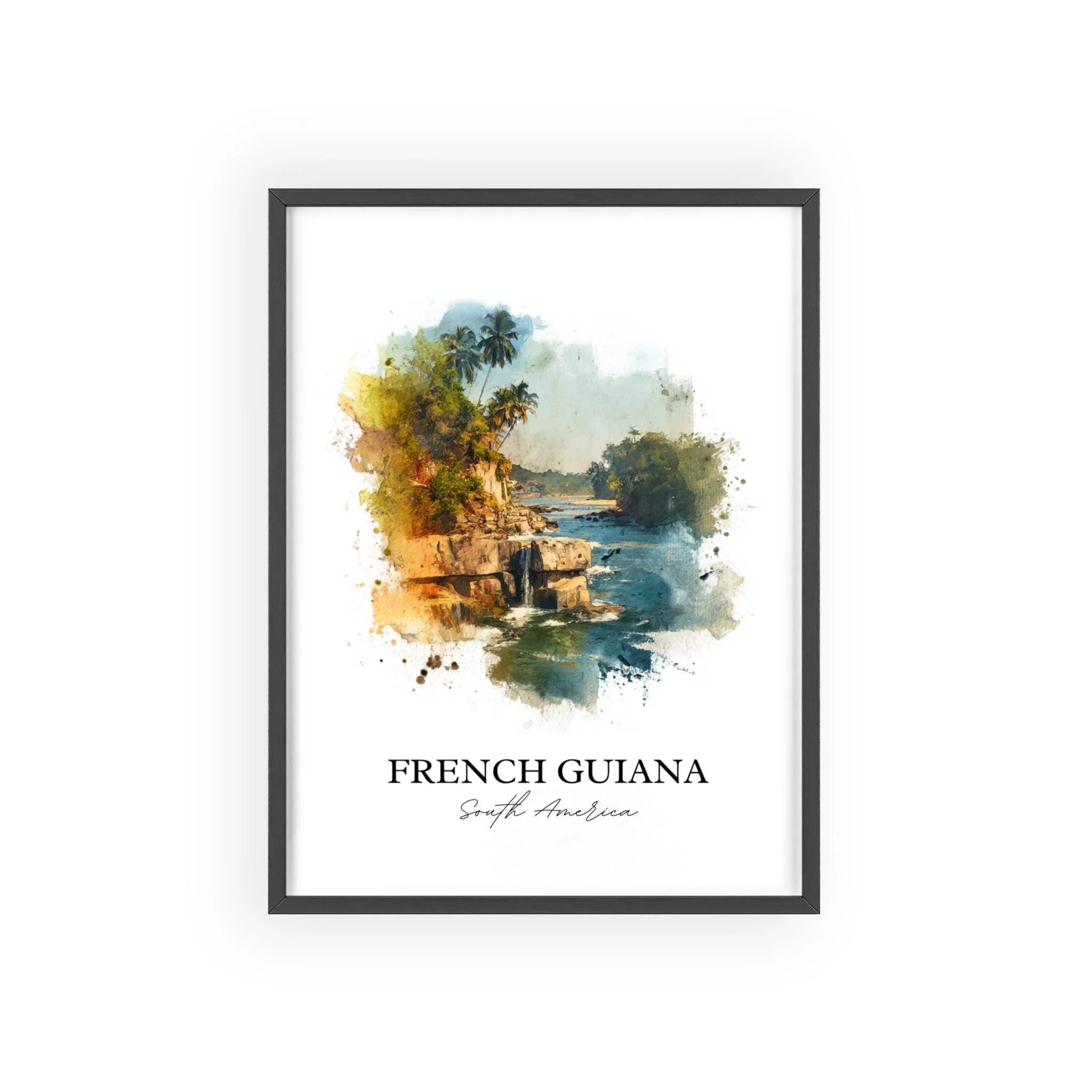 French Guiana, South America – Watercolor Art Print - Image 7