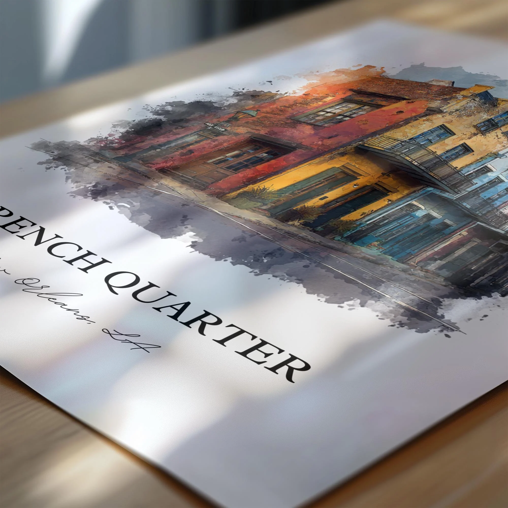 New Orleans, USA – Watercolor Art Print - Image 2