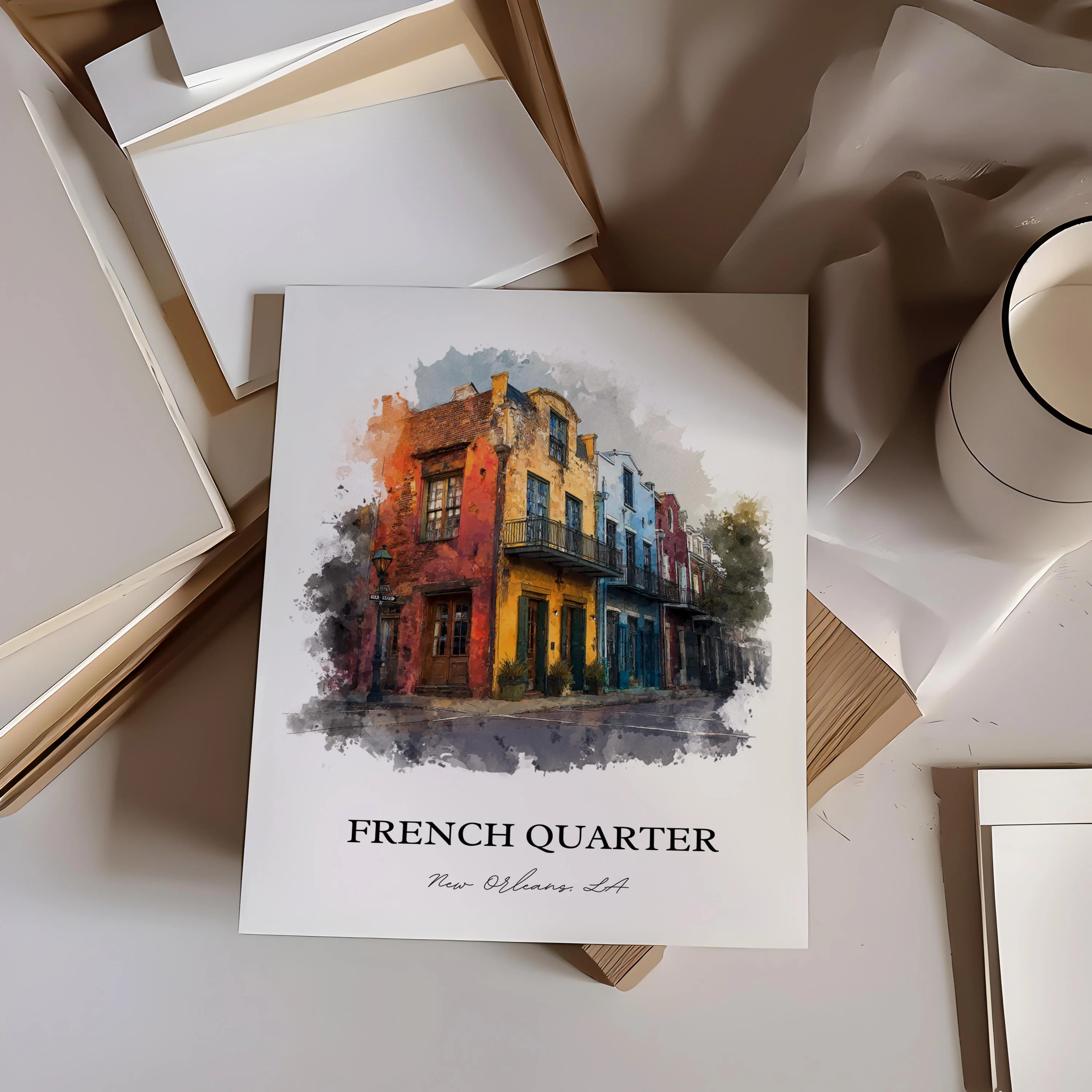 New Orleans, USA – Watercolor Art Print - Image 4