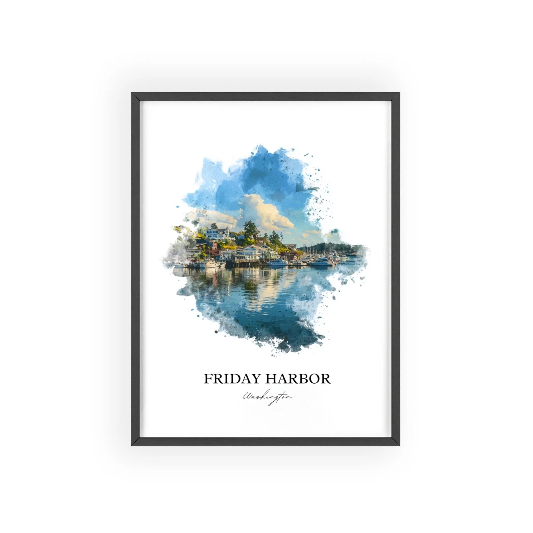 Friday Harbor, WA – Watercolor Art Print - Image 9