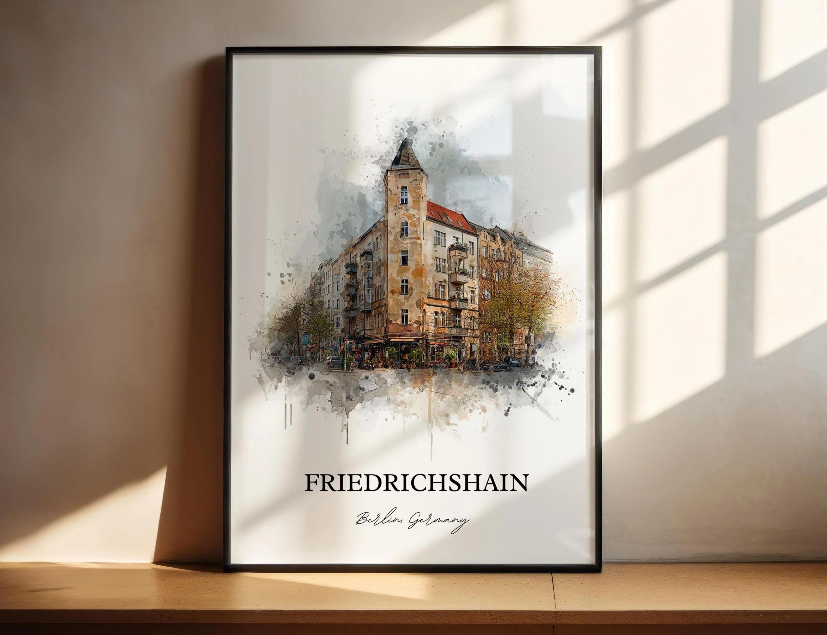 Friedrichshain, Germany – Watercolor Art Print