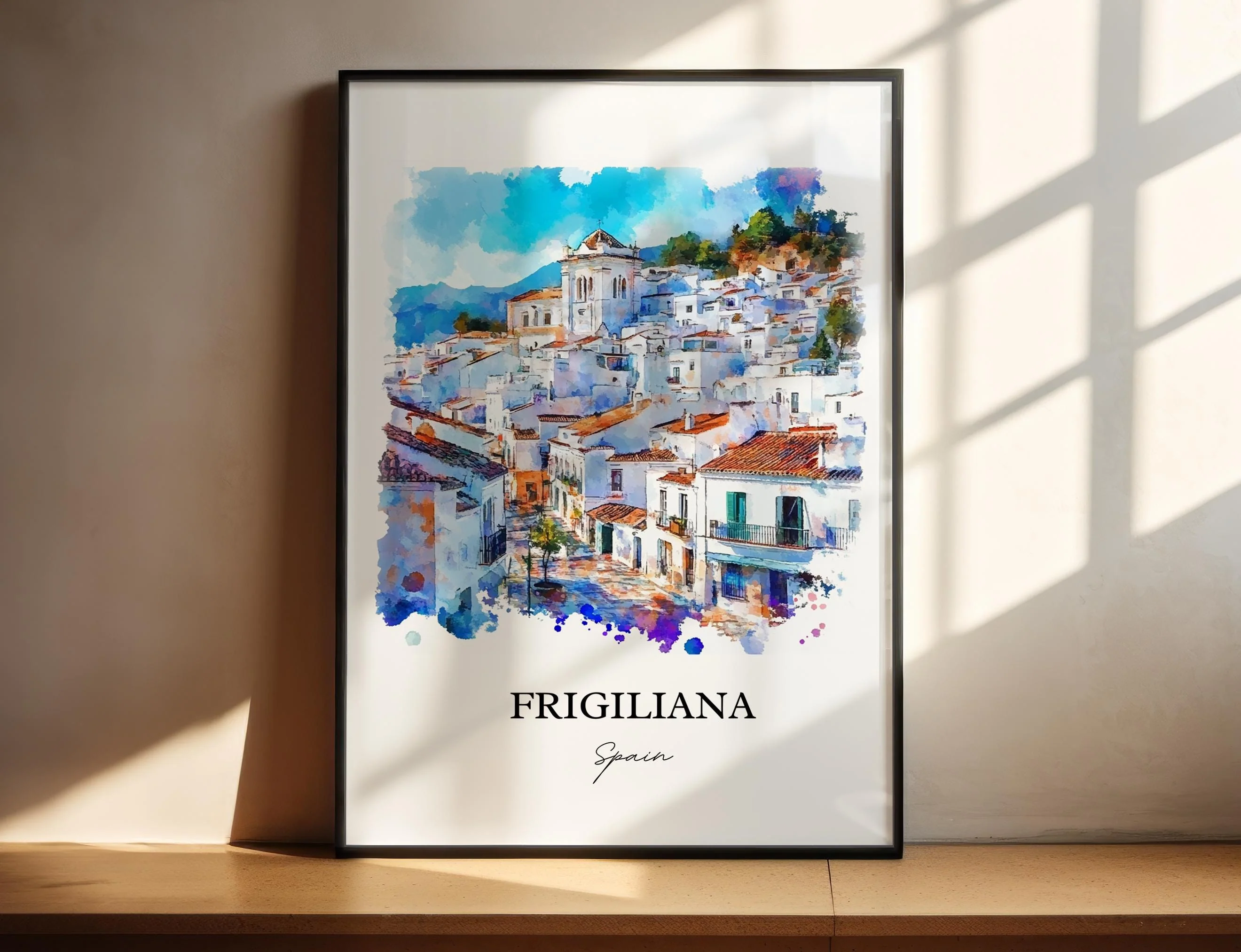 Frigiliana, Spain – Watercolor Art Print