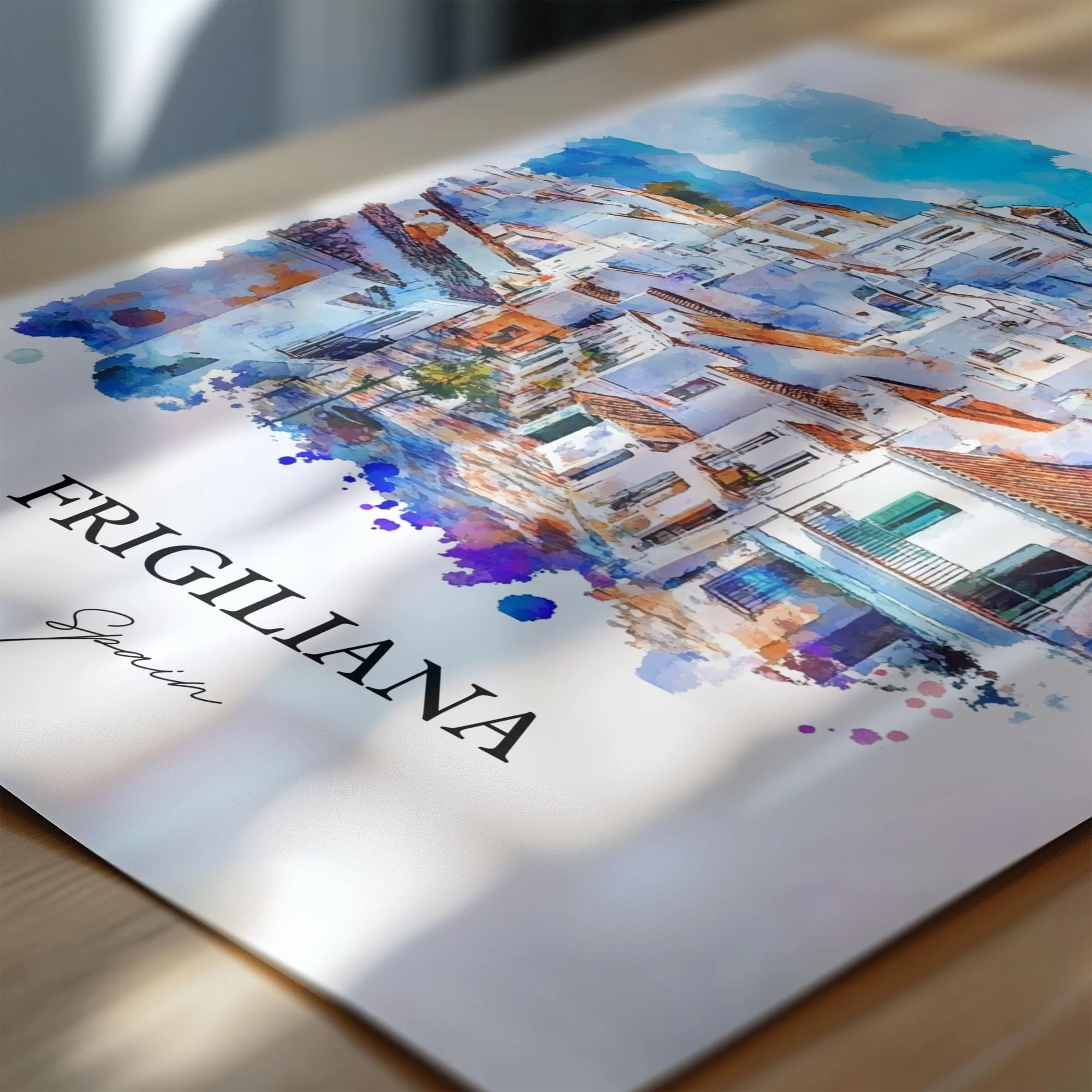Frigiliana, Spain – Watercolor Art Print - Image 2