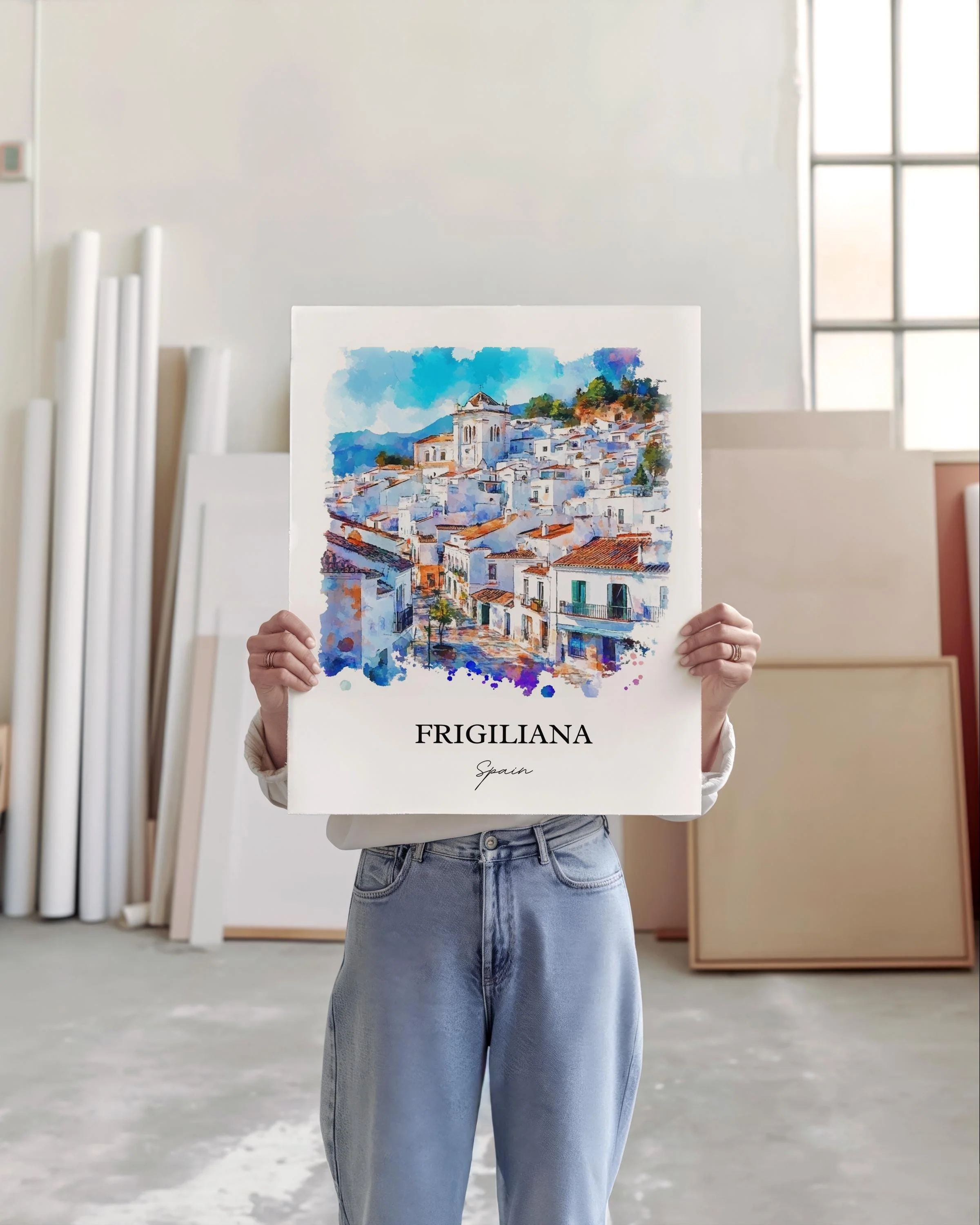 Frigiliana, Spain – Watercolor Art Print - Image 3