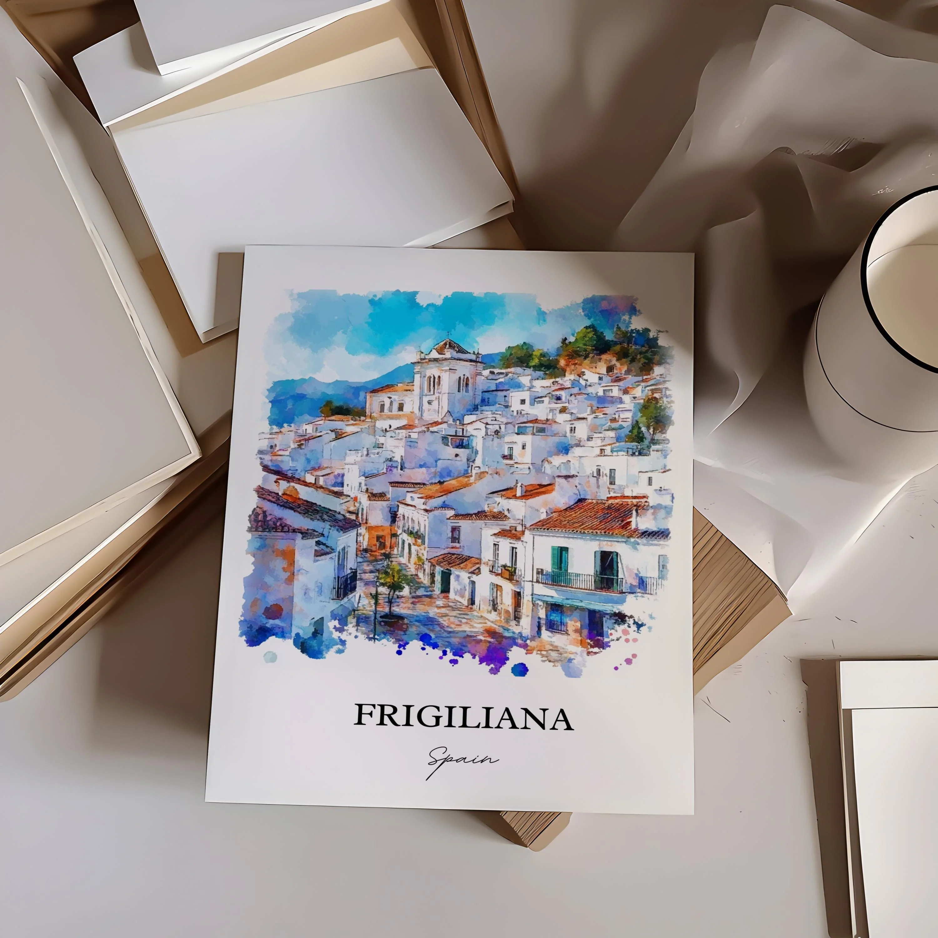 Frigiliana, Spain – Watercolor Art Print - Image 6