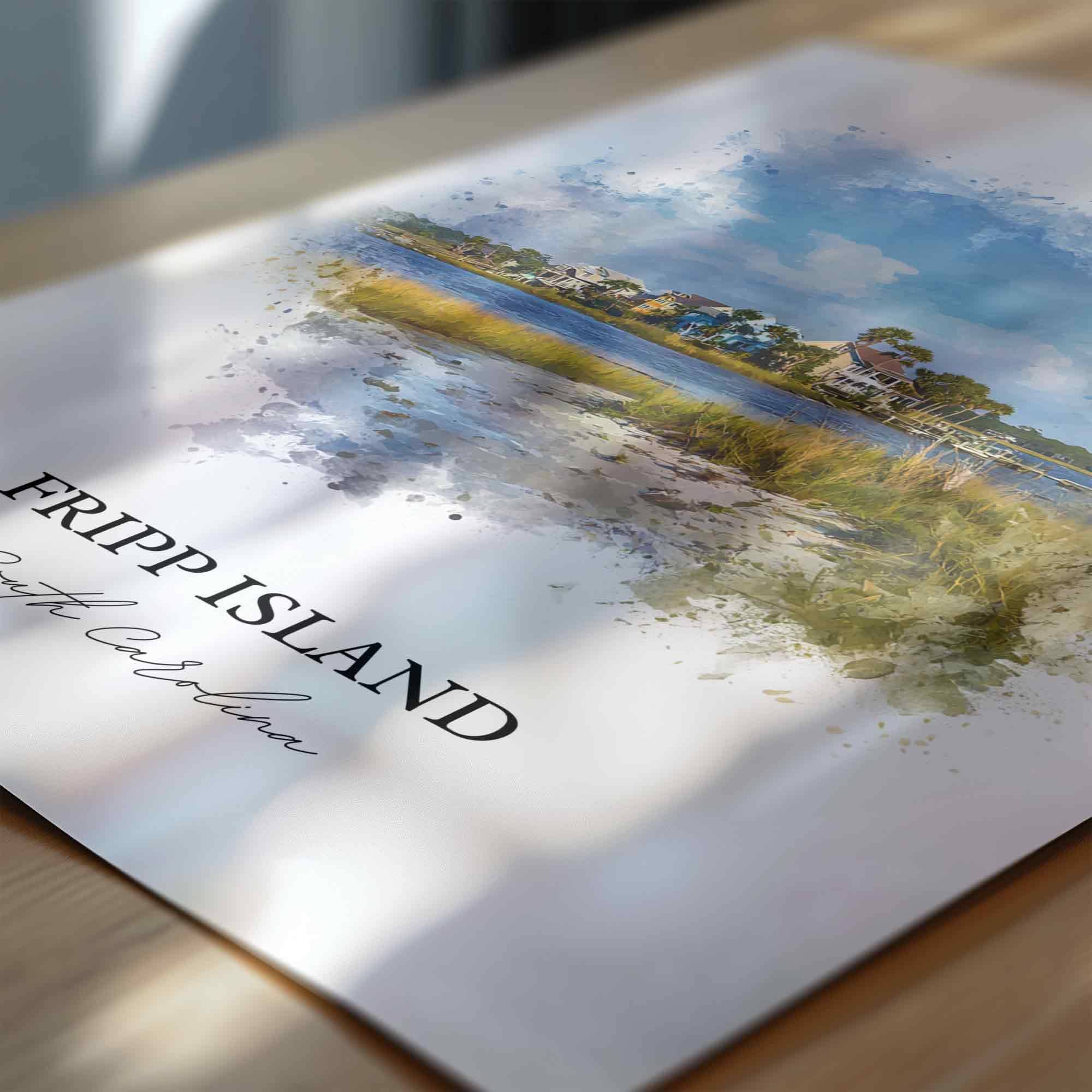 Fripp Island, South Carolina – Watercolor Art Print - Image 2