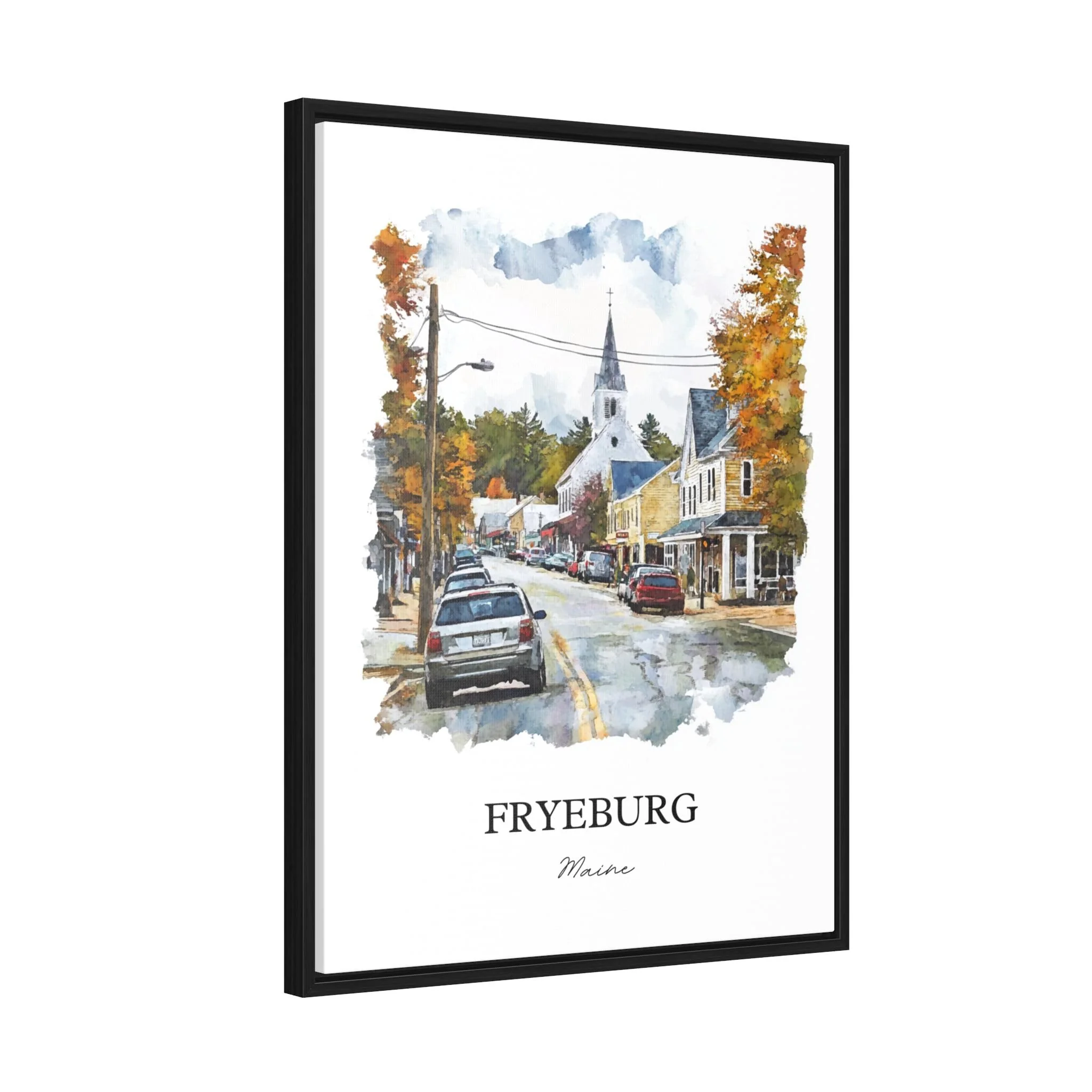 Fryeburg, Maine, Maine – Watercolor Art Print - Image 8