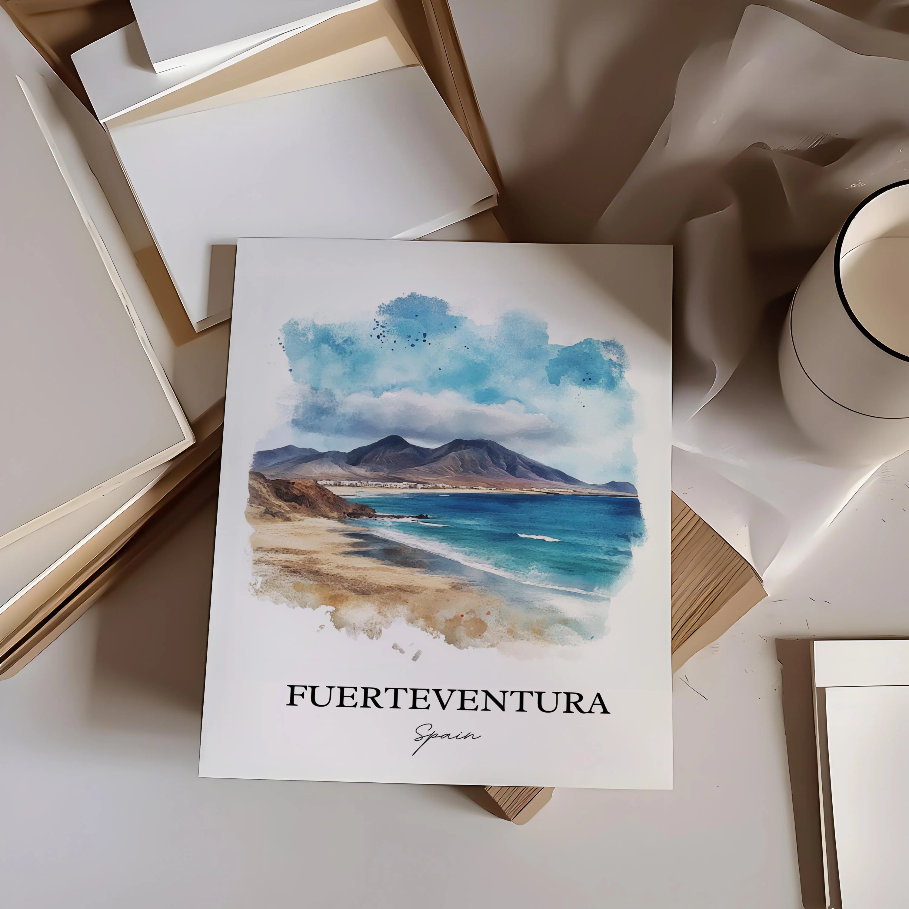 Fuerteventura, Spain – Watercolor Art Print - Image 3