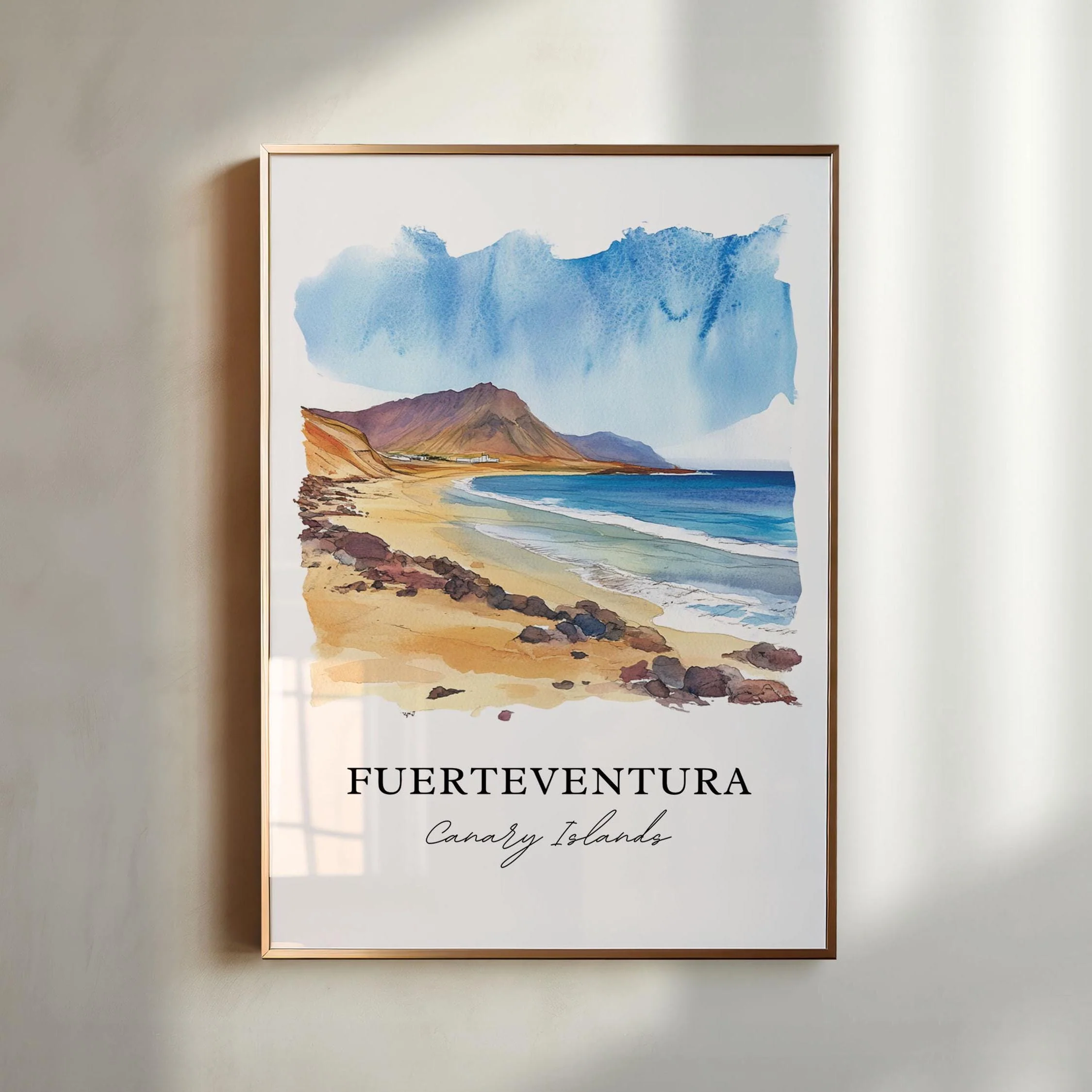 Fuerteventura, Canary Islands – Watercolor Art Print