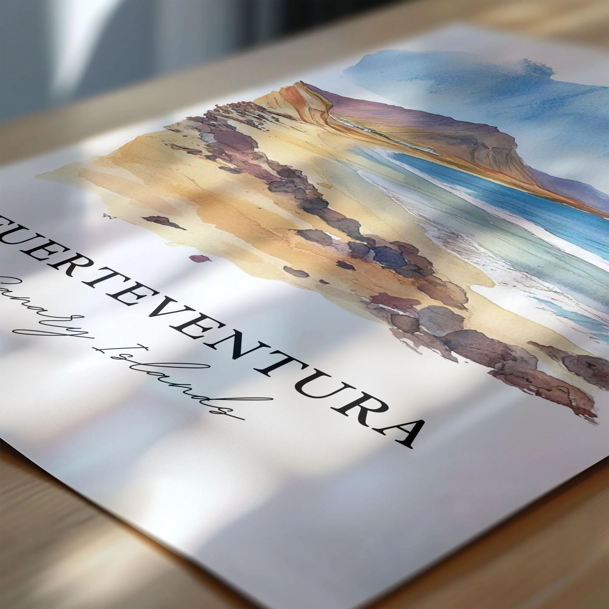 Fuerteventura, Canary Islands – Watercolor Art Print - Image 2