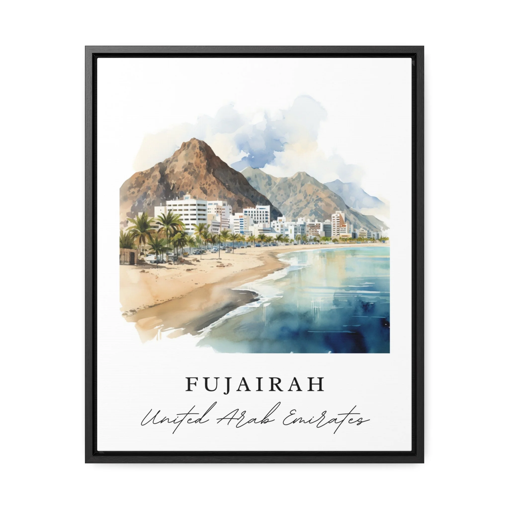 Fujairah, United Arab Emirates – Watercolor Art Print - Image 2