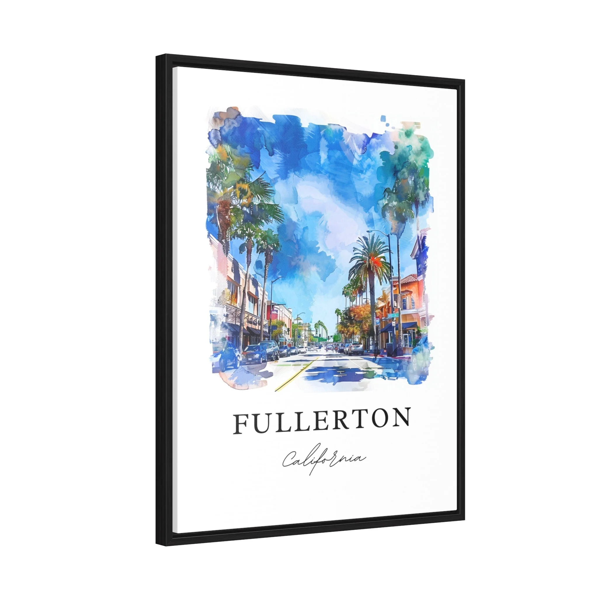 Fullerton, California, California – Watercolor Art Print - Image 7