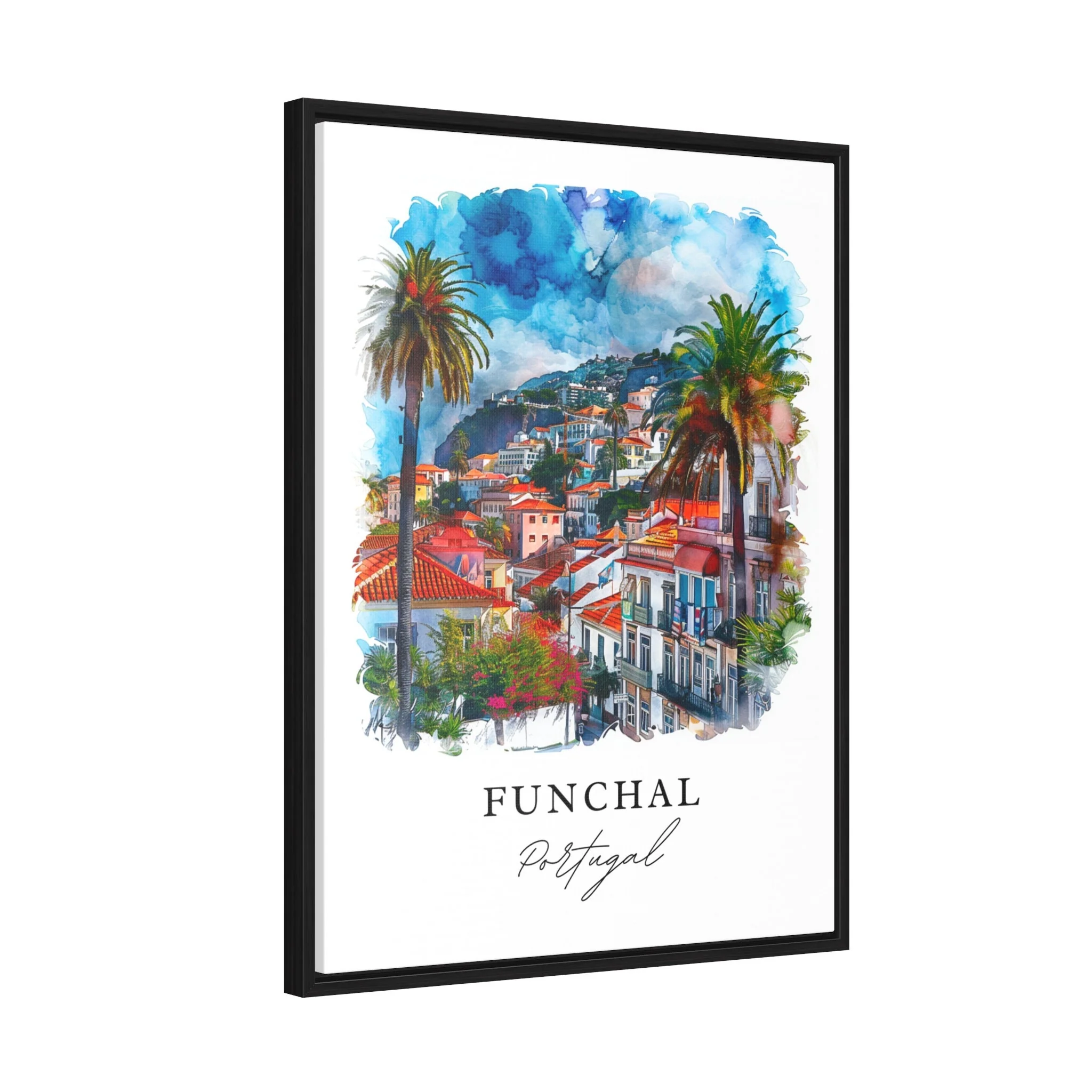 Funchal, Portugal – Watercolor Art Print - Image 5