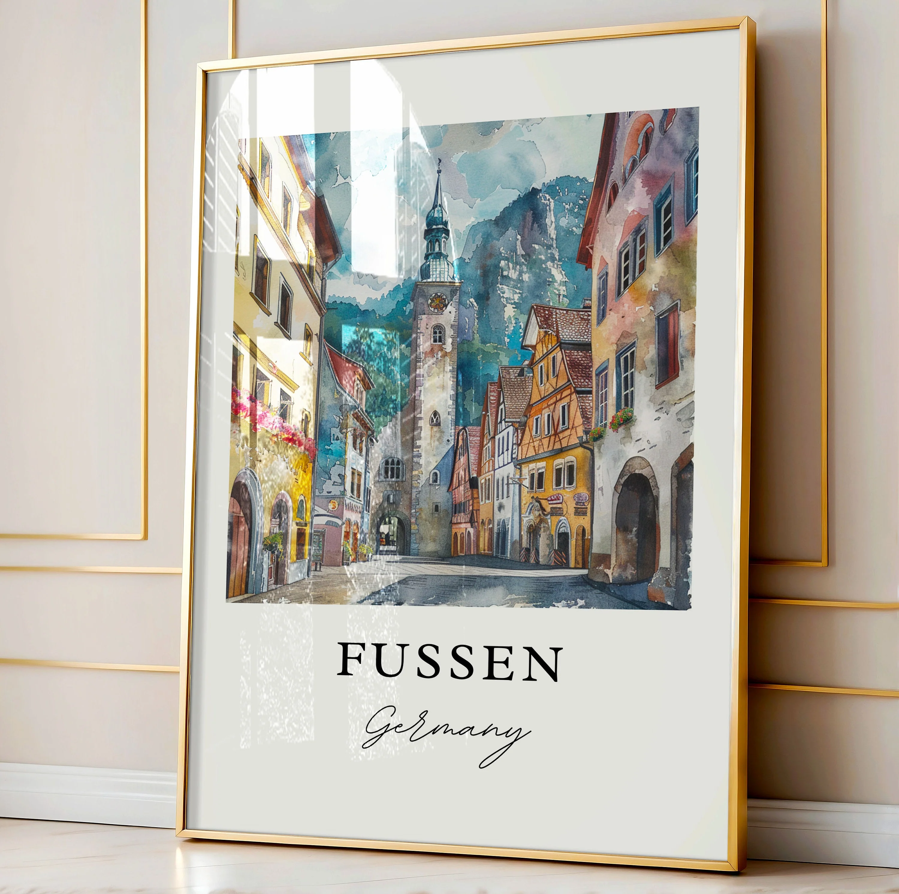Füssen, Germany – Watercolor Art Print - Image 5
