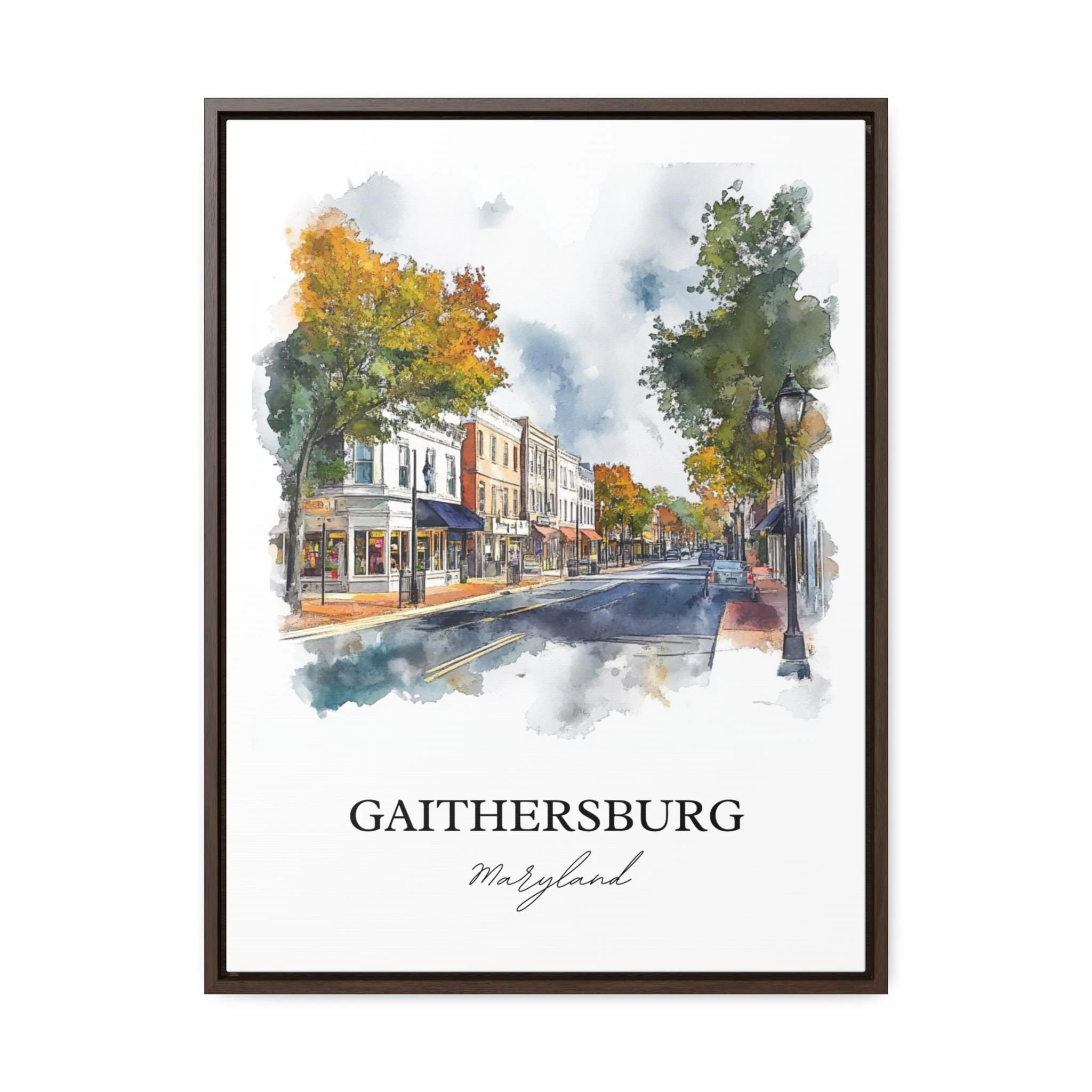 Gaithersburg, USA – Watercolor Art Print - Image 7