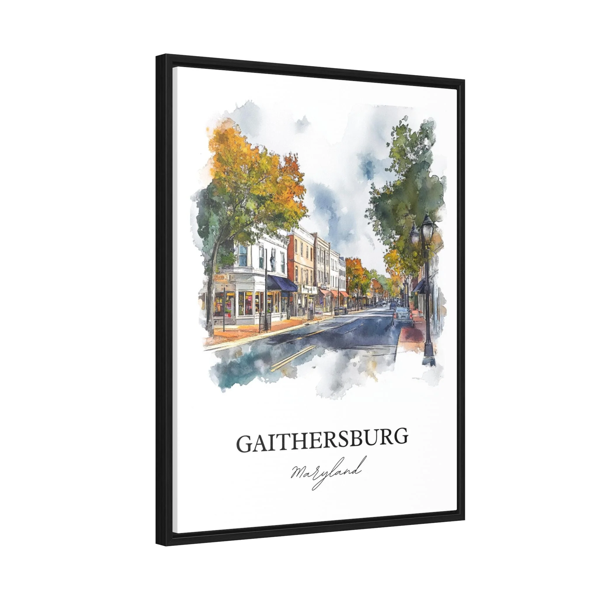 Gaithersburg, USA – Watercolor Art Print - Image 8