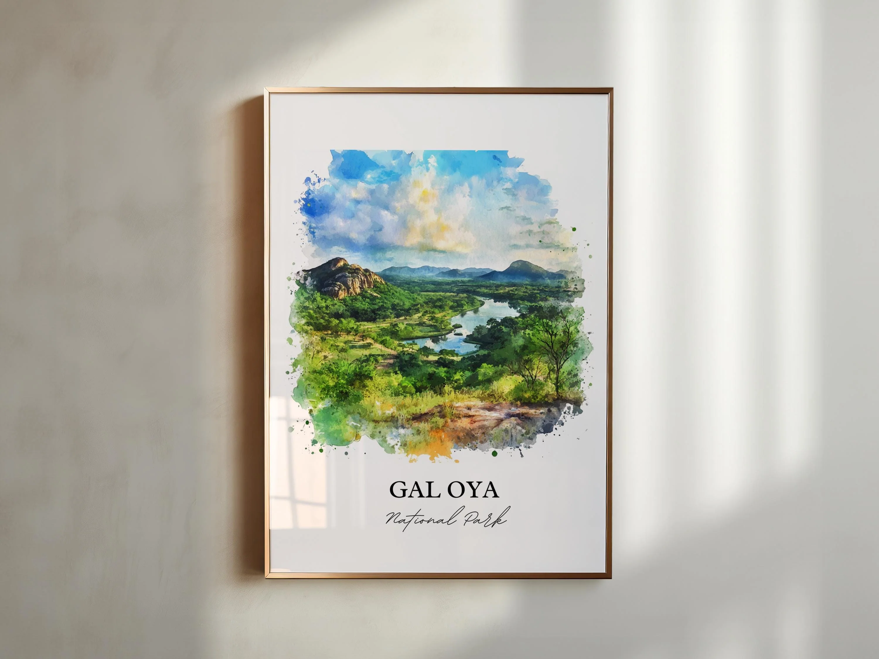 Gal Oya National Park, Sri Lanka – Watercolor Art Print - Image 3