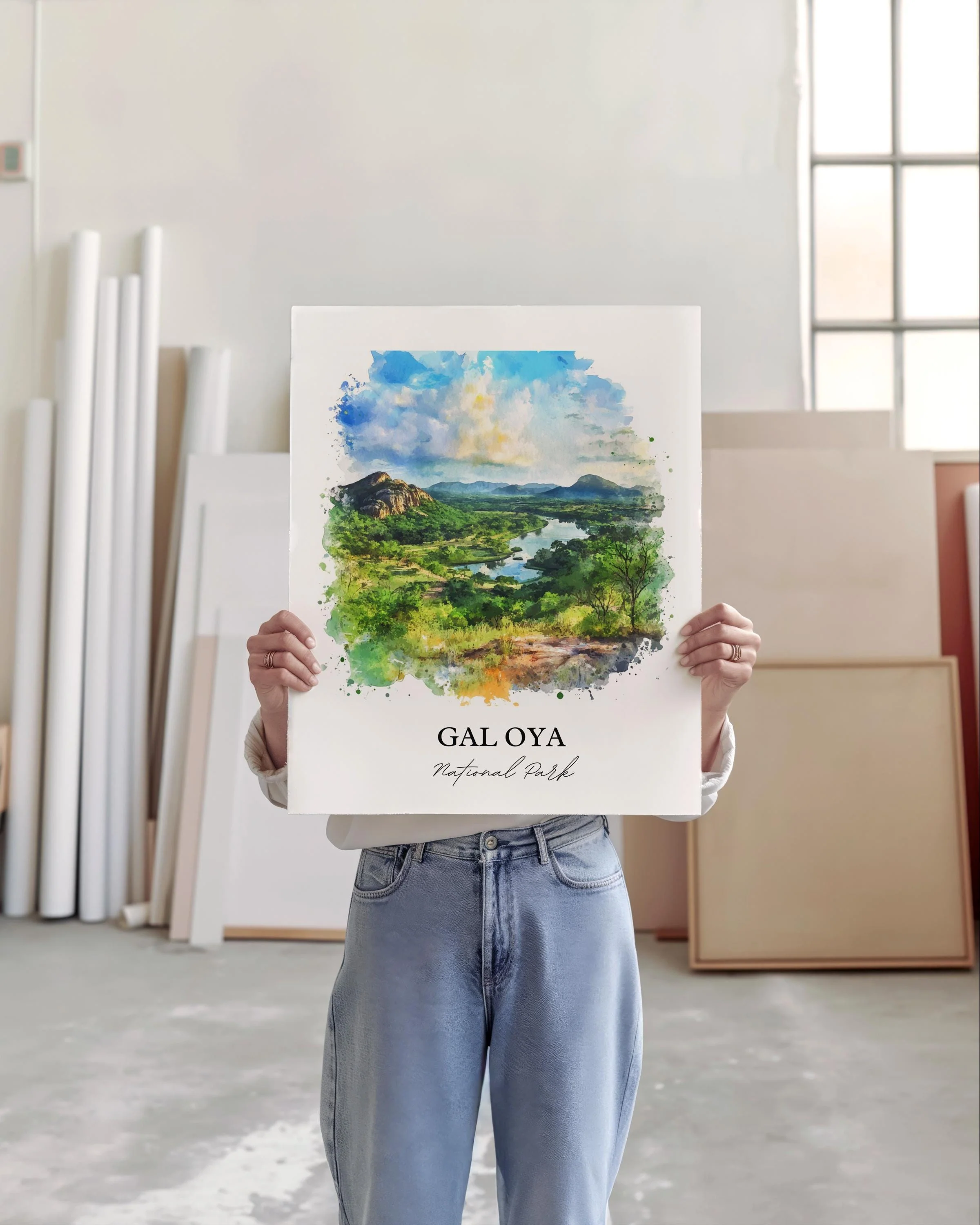Gal Oya National Park, Sri Lanka – Watercolor Art Print - Image 4