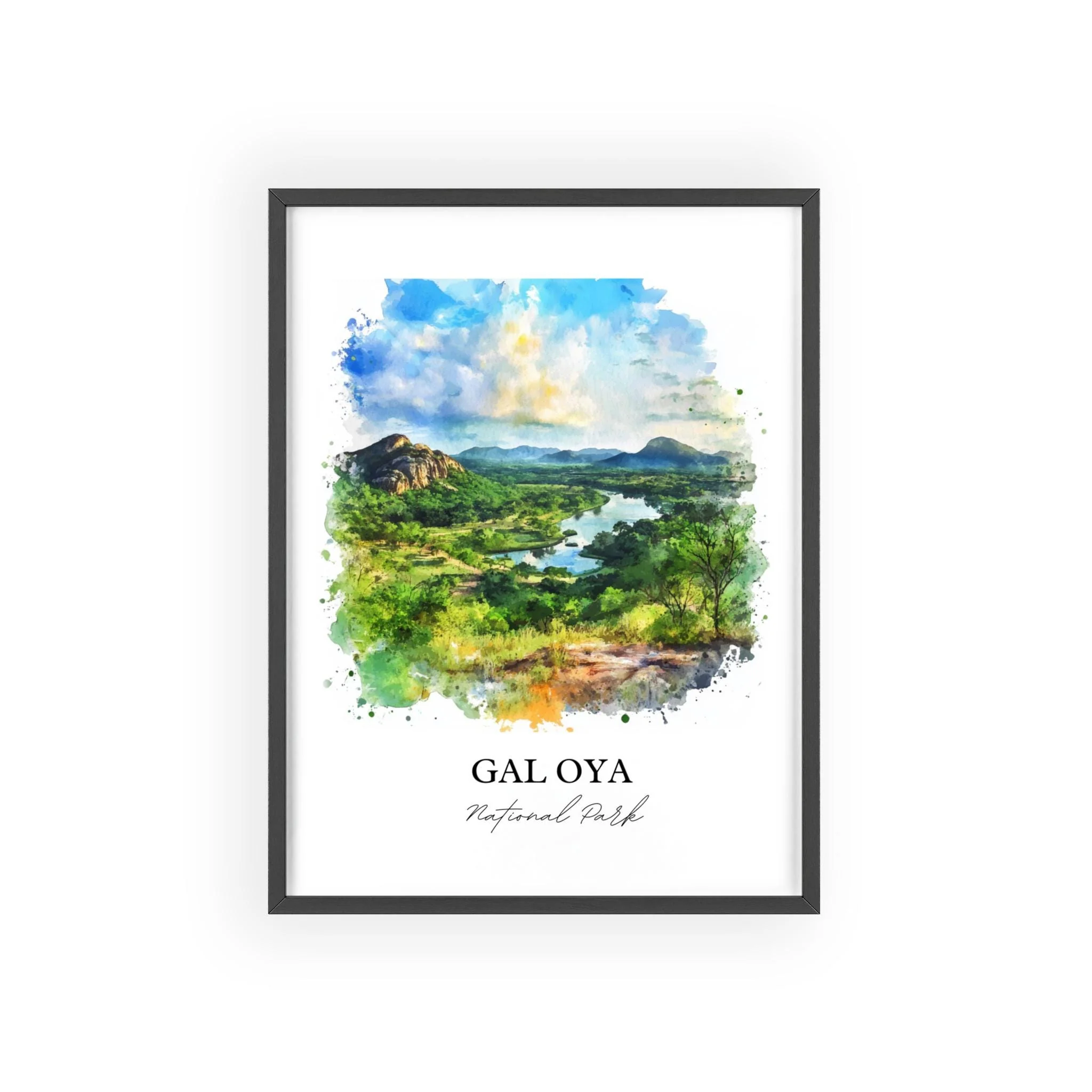 Gal Oya National Park, Sri Lanka – Watercolor Art Print - Image 7