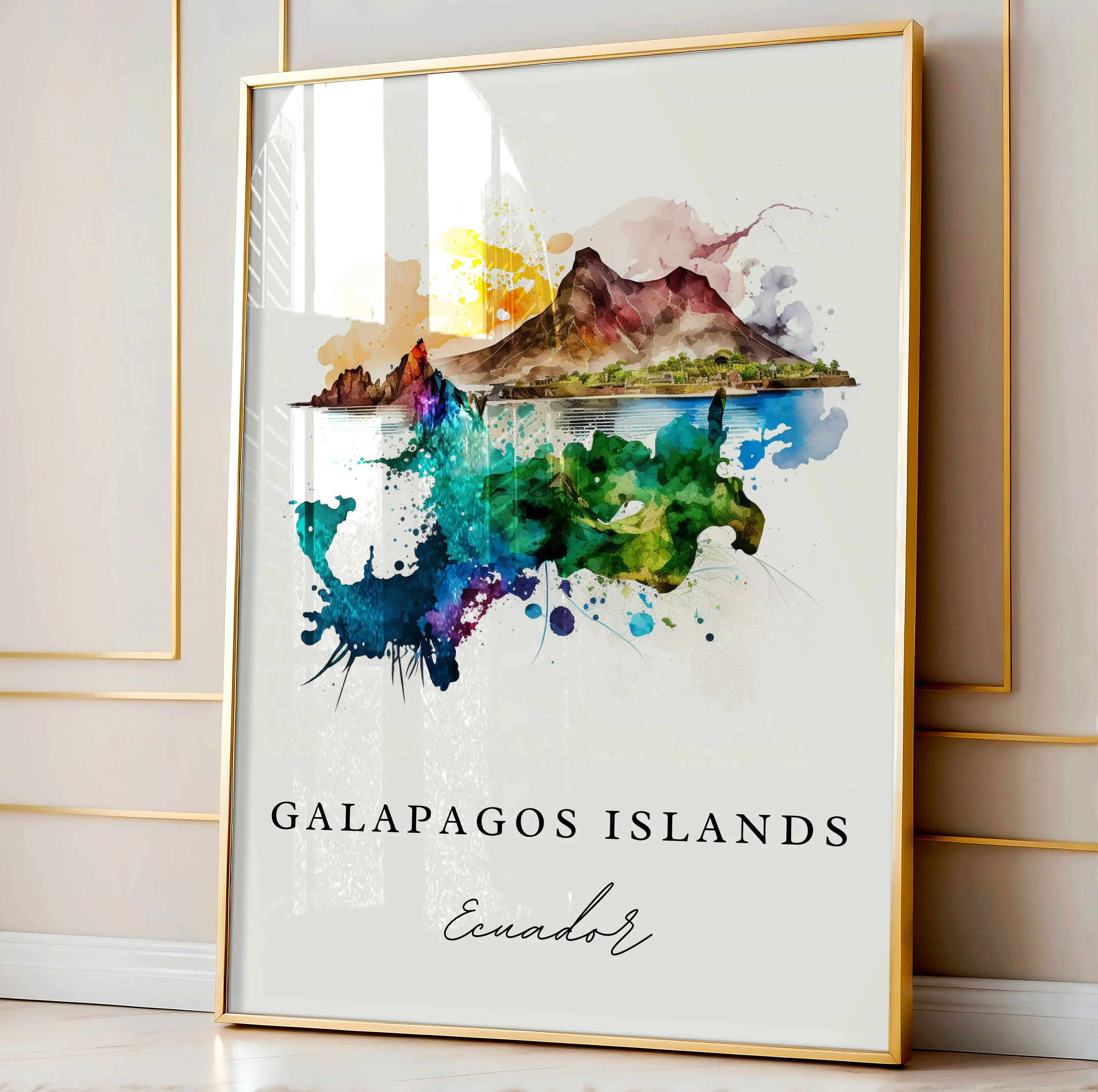 Galapagos Islands, Ecuador – Watercolor Art Print - Image 5