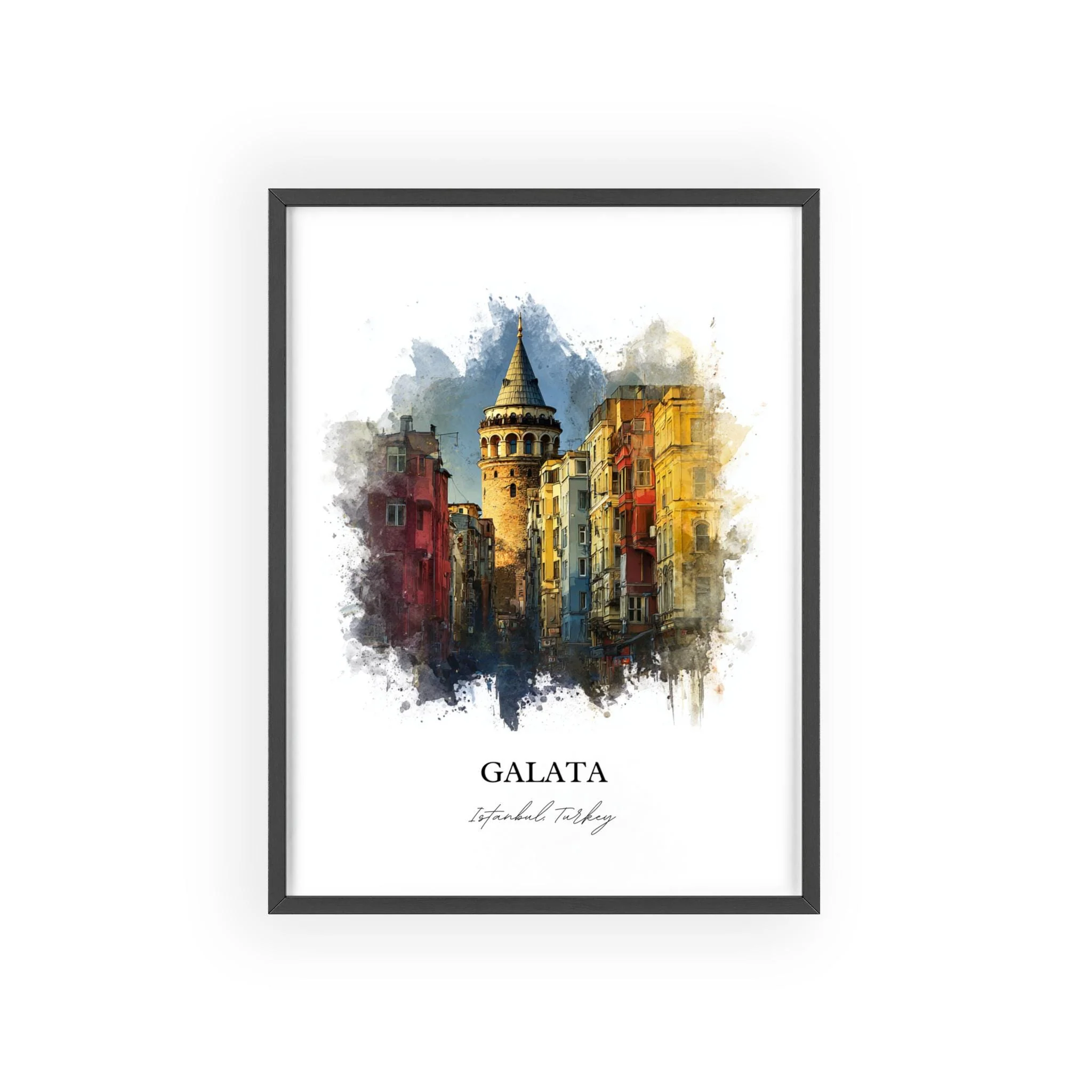 Galata, Turkey – Watercolor Art Print