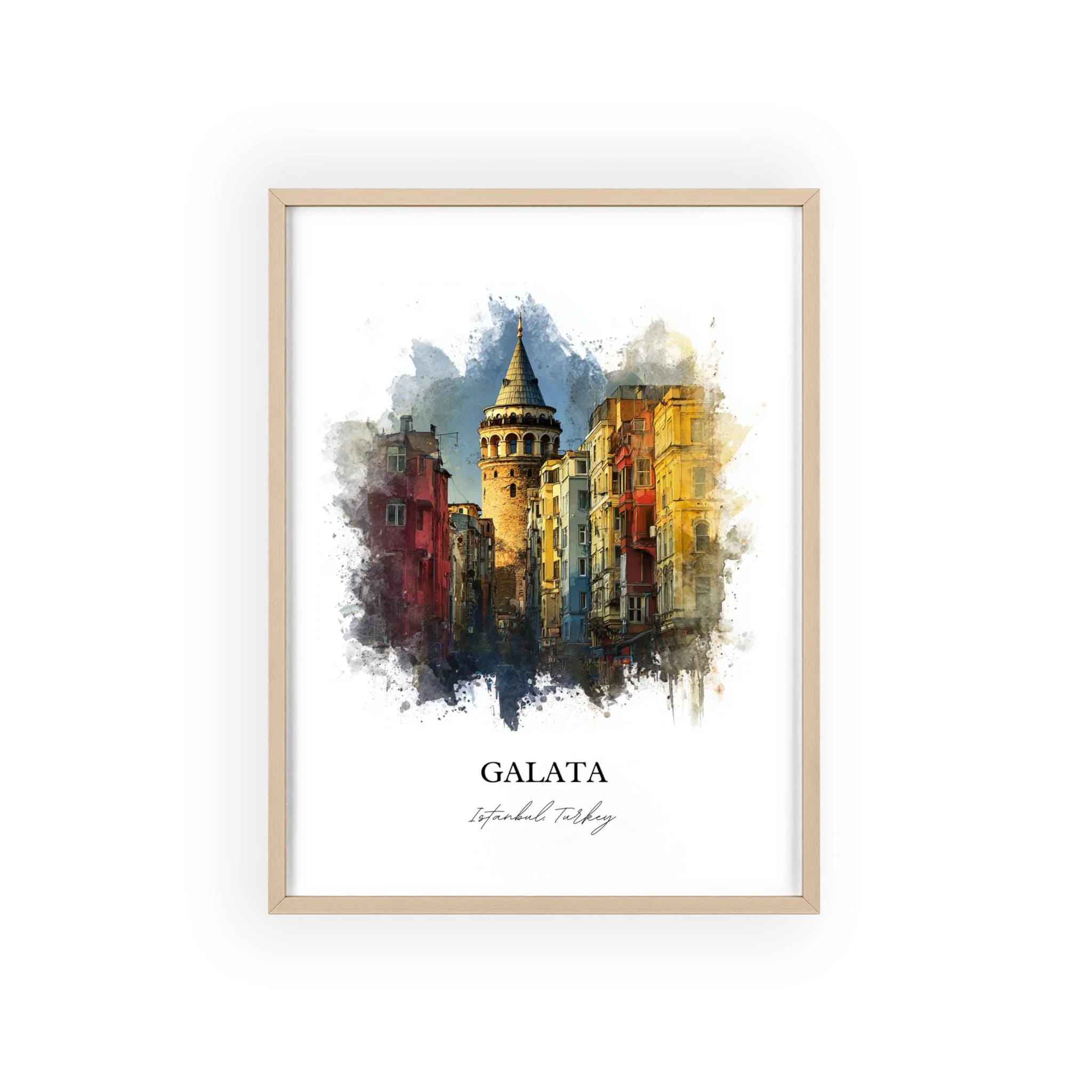 Galata, Turkey – Watercolor Art Print - Image 3