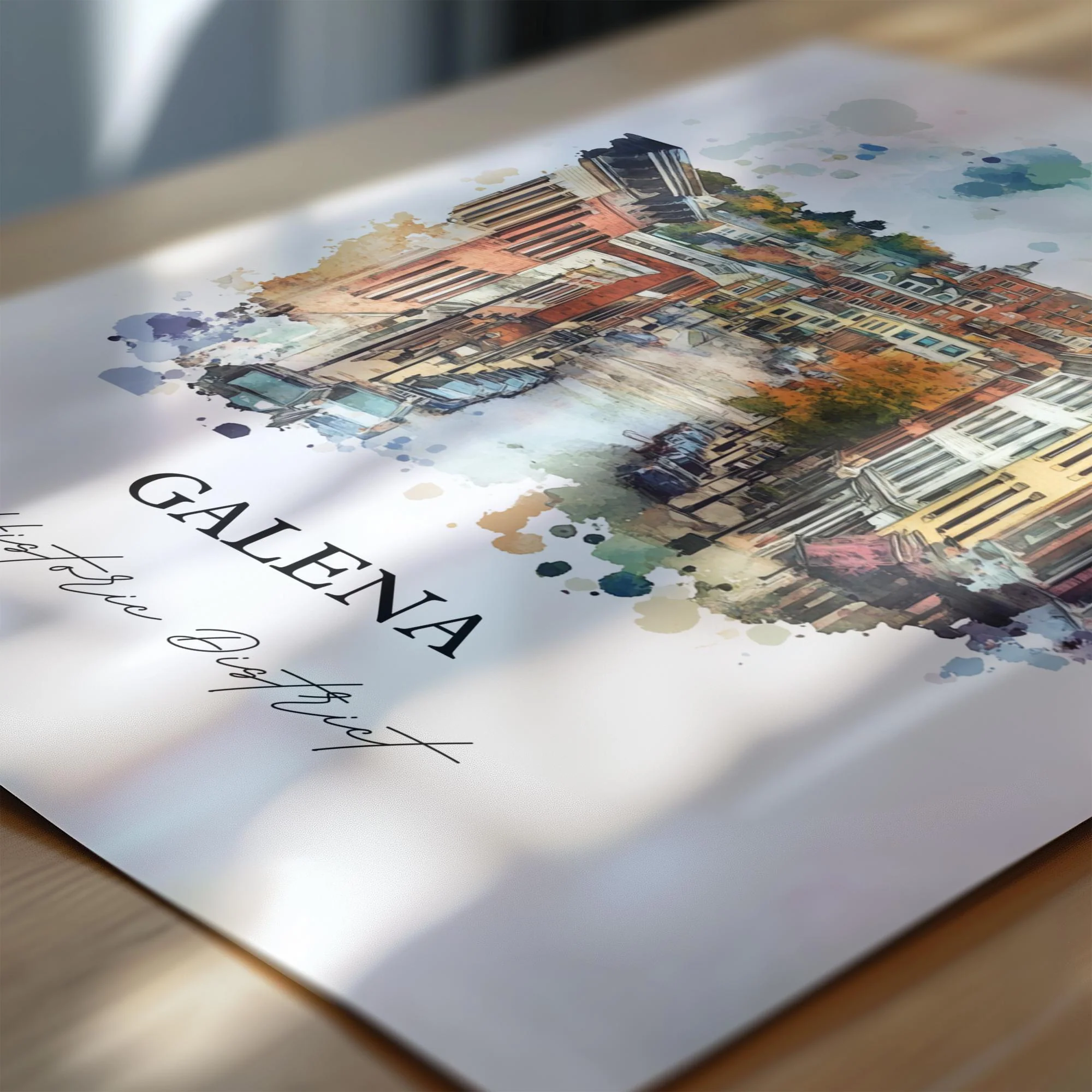 Galena, Illinois – Watercolor Art Print - Image 2