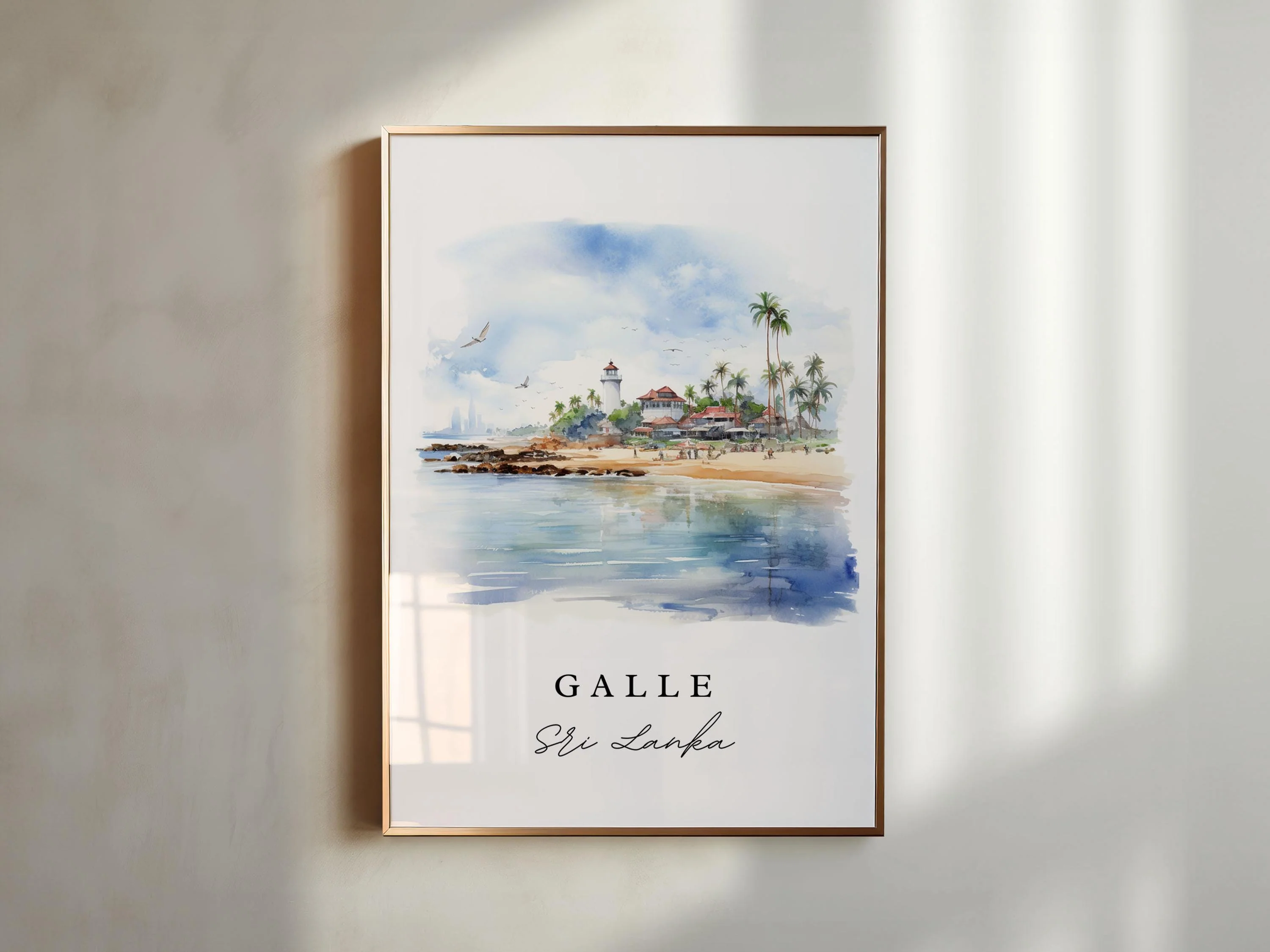 Galle, Sri Lanka – Watercolor Art Print - Image 4