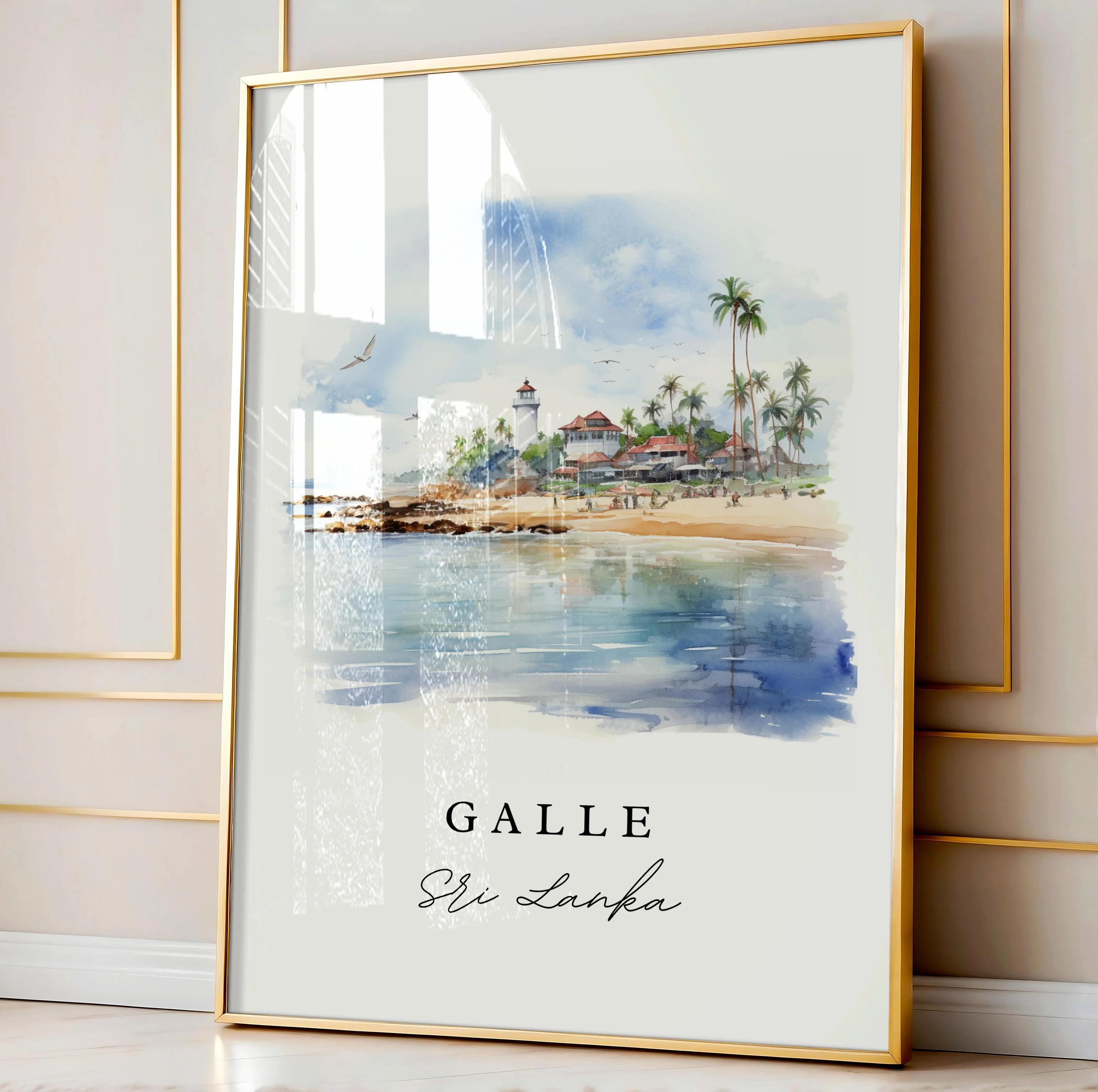 Galle, Sri Lanka – Watercolor Art Print - Image 5