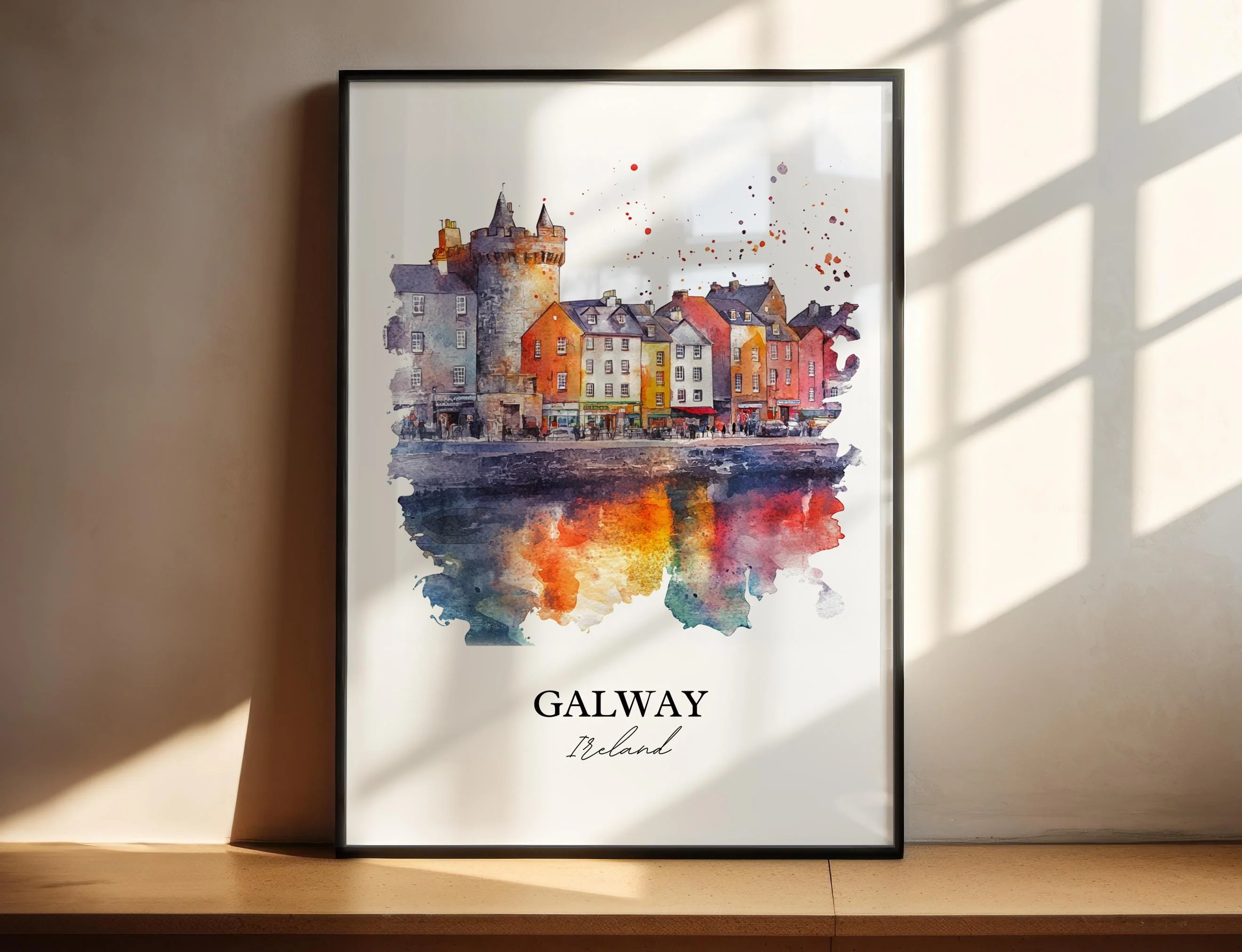 Galway, Ireland – Watercolor Art Print
