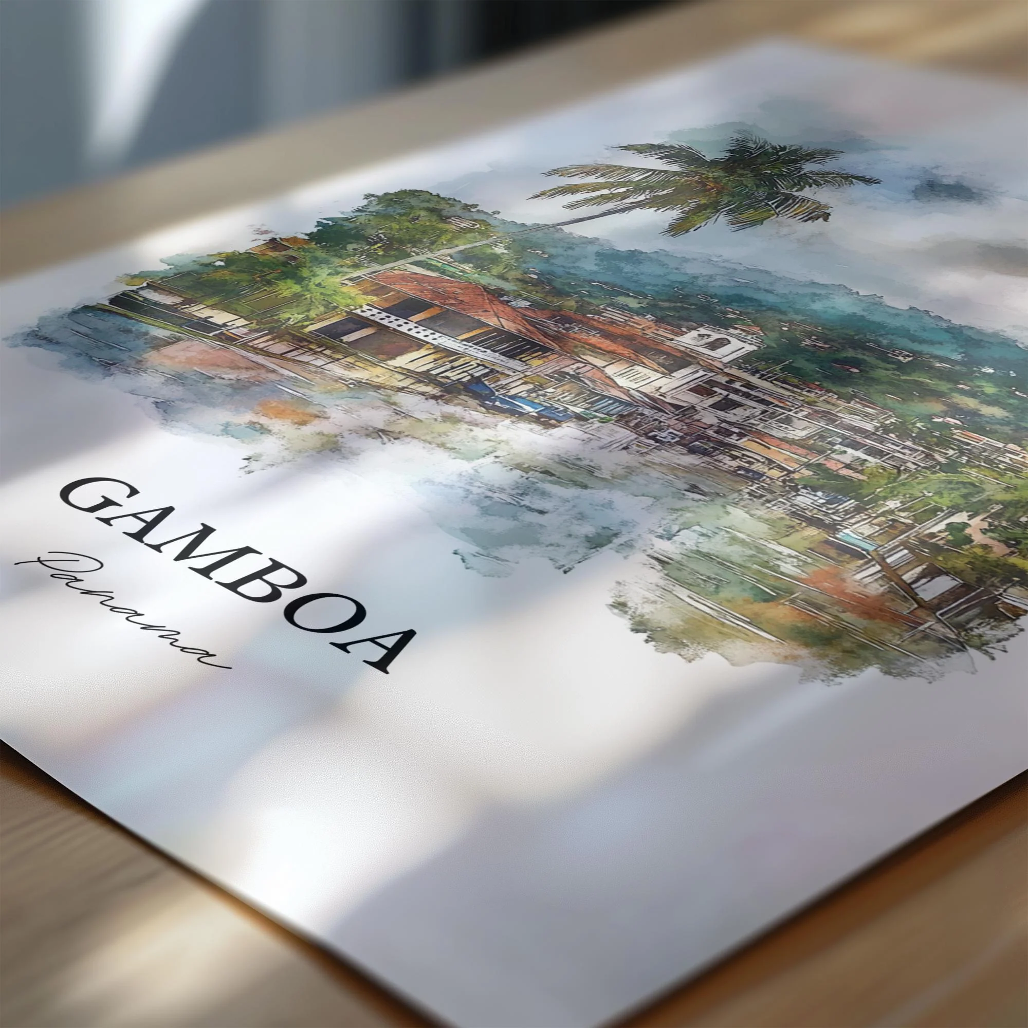 Gamboa, Panama – Watercolor Art Print - Image 2